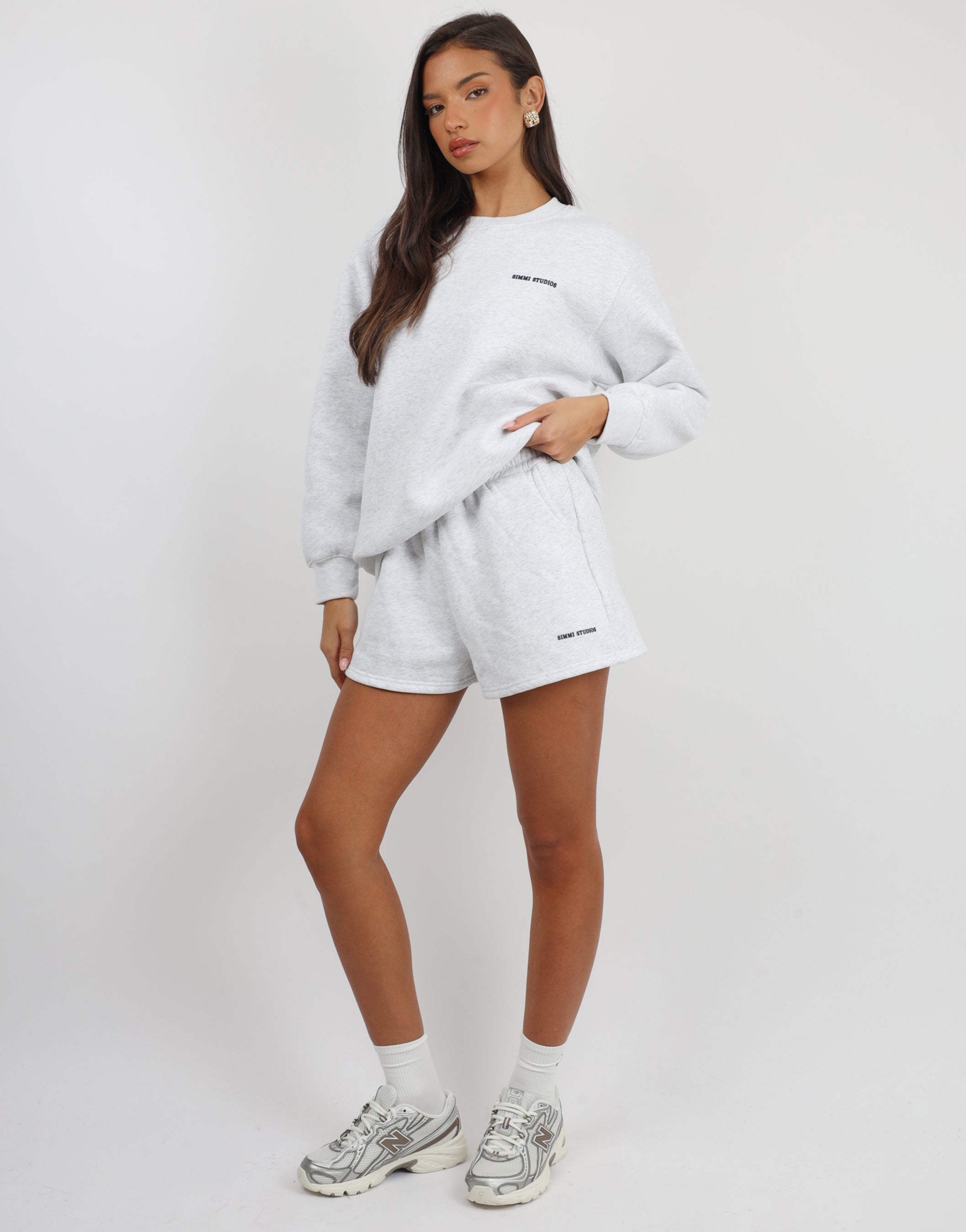 Winslow Essentials Shorts in Pebble Grey | SIMMI London