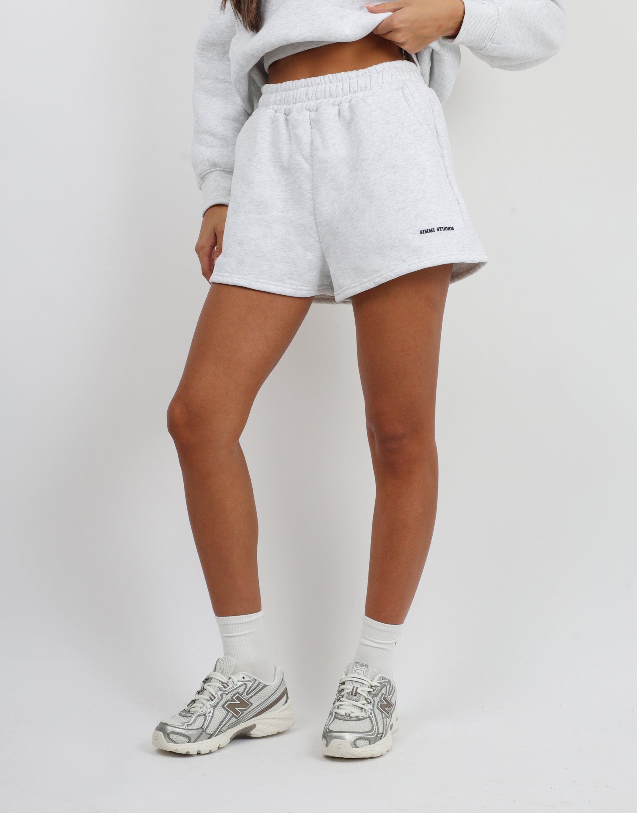 Winslow Essentials Shorts in Pebble Grey | SIMMI London
