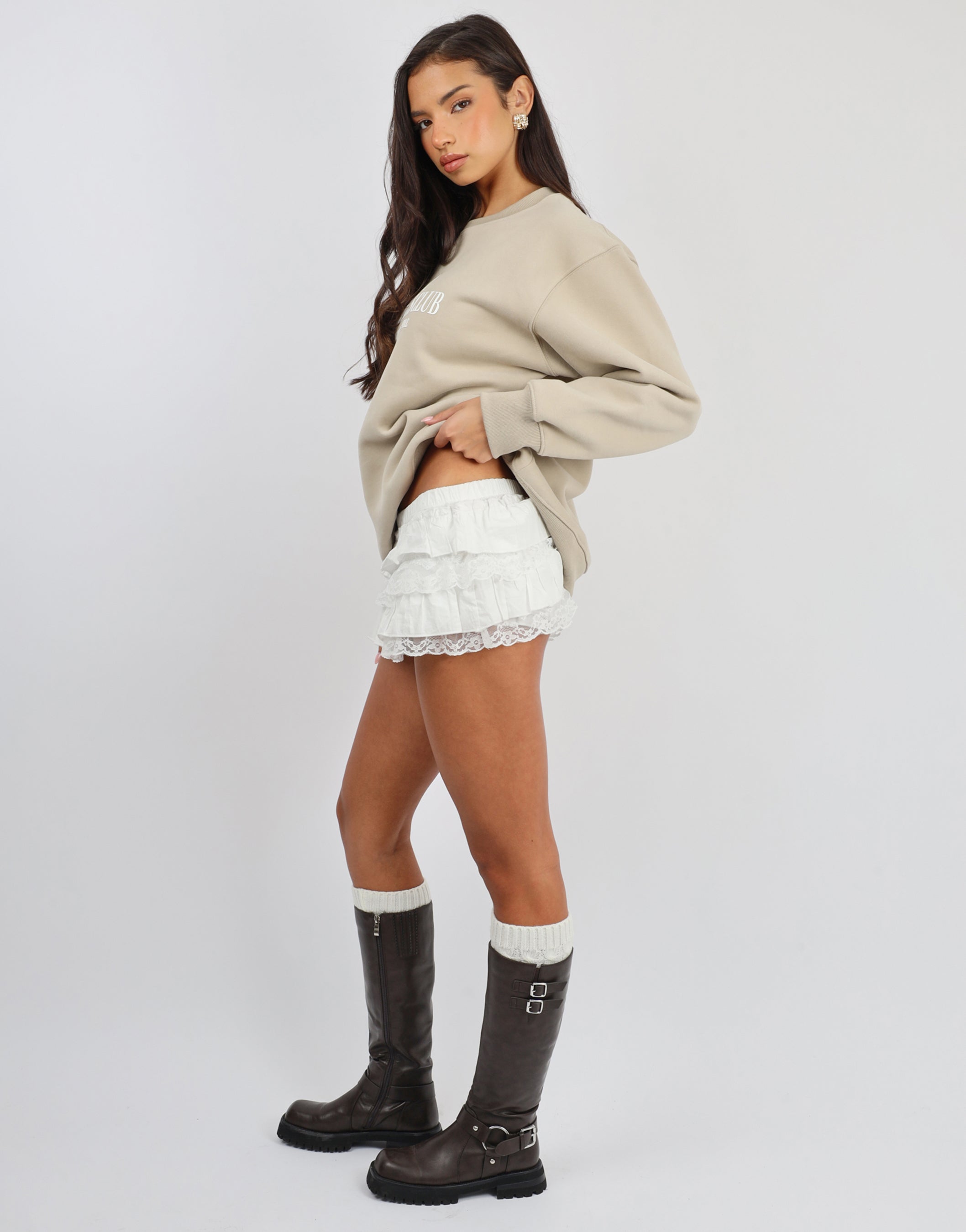 Ashby Athletics Sweatshirt in Cashew | SIMMI London