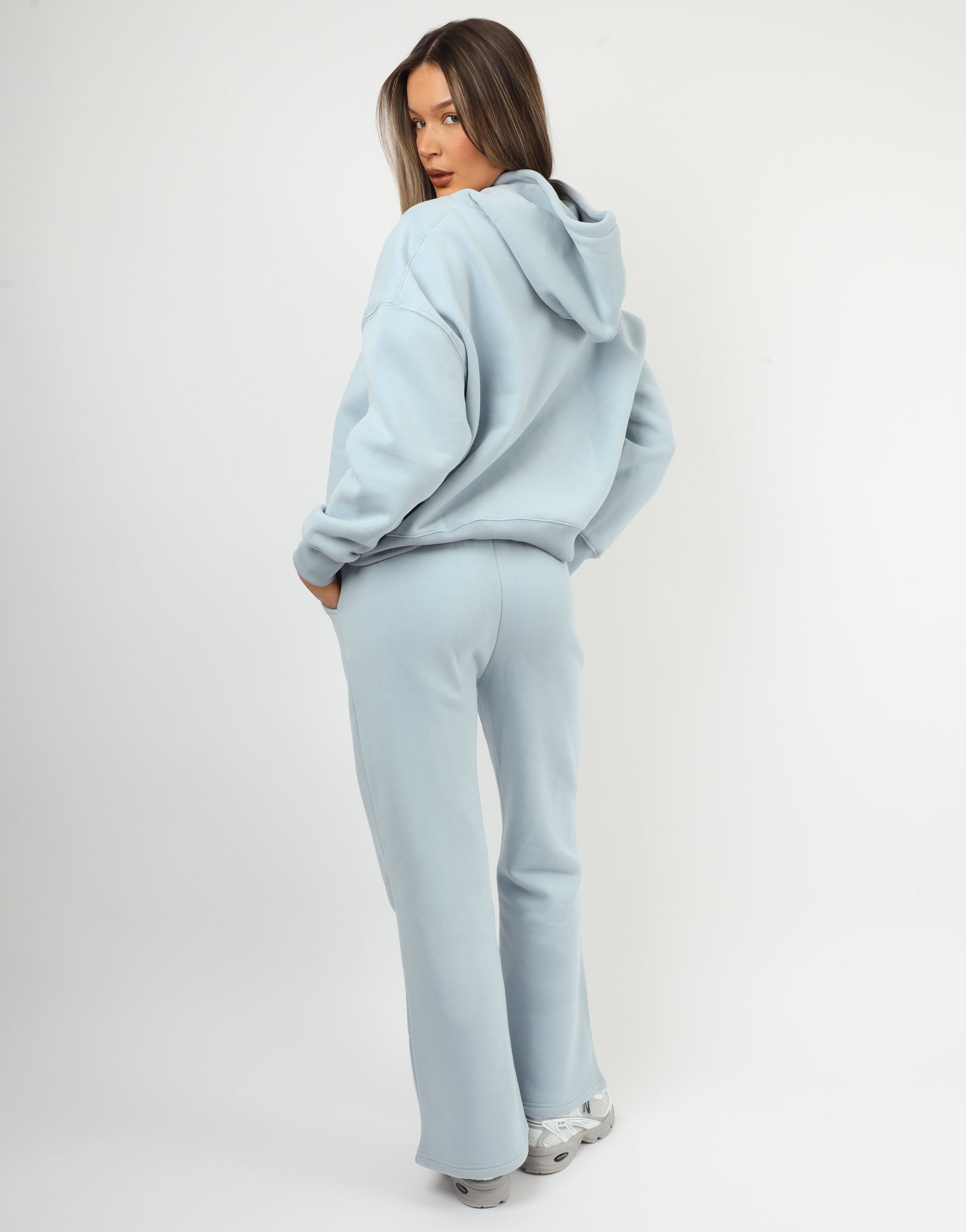 Mykonos Simmi Studios SL Sport Oversized Hoodie In Baby Blue | SIMMI London