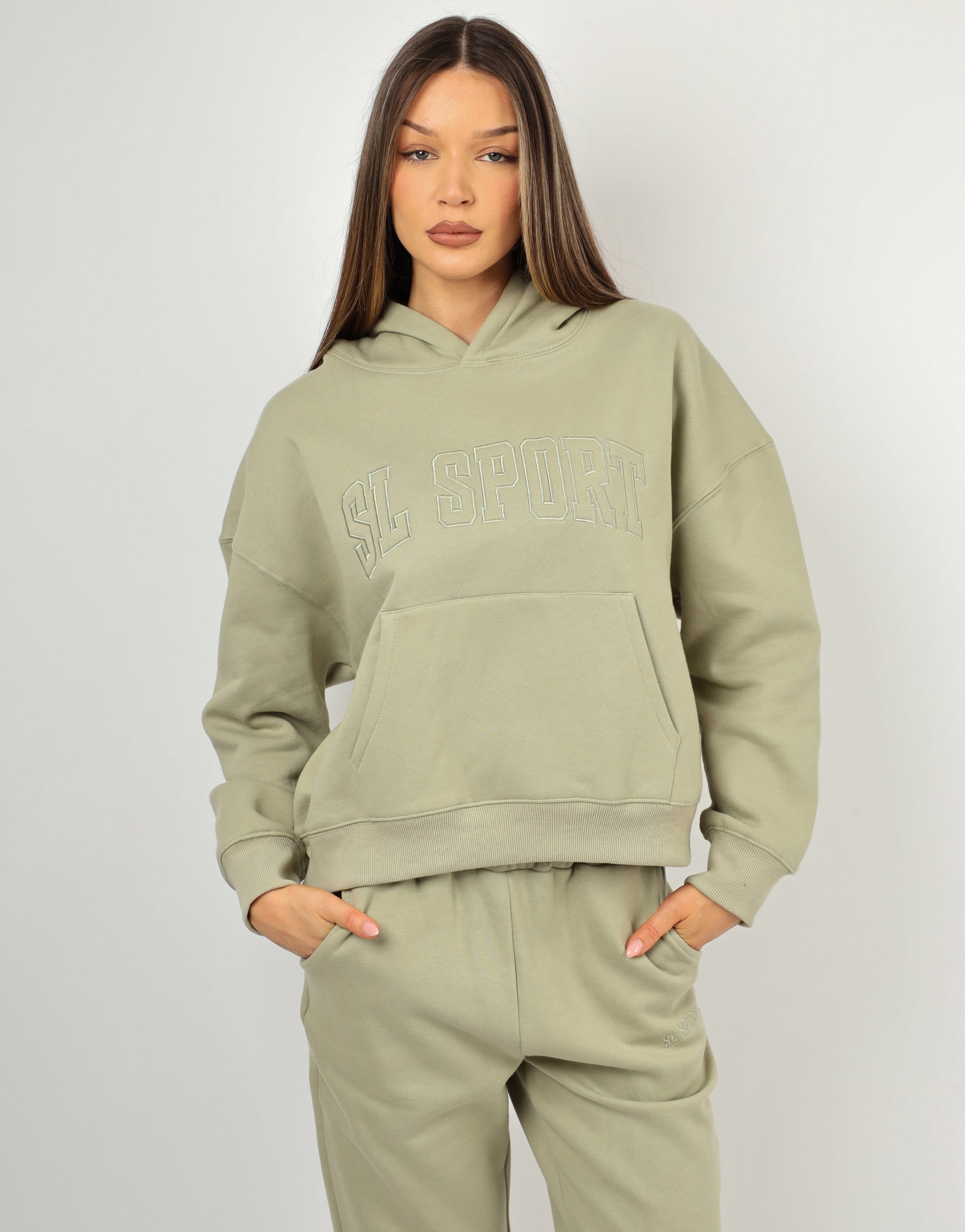 Mykonos Simmi Studios SL Sport Oversized Hoodie n Sage | SIMMI London