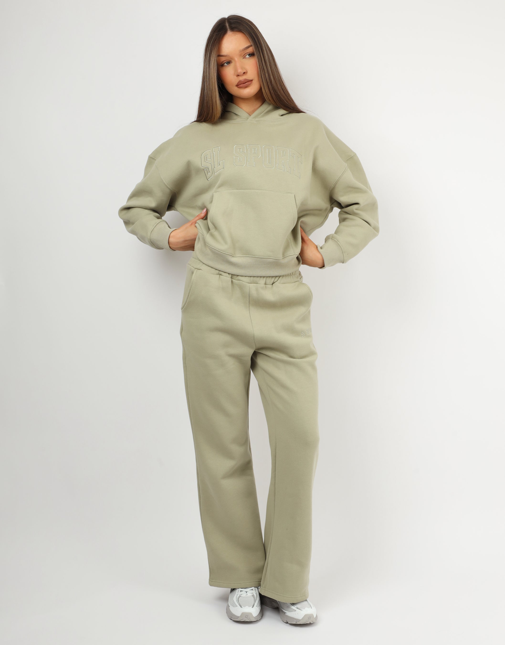 Mykonos Simmi Studios SL Sport Oversized Hoodie n Sage | SIMMI London