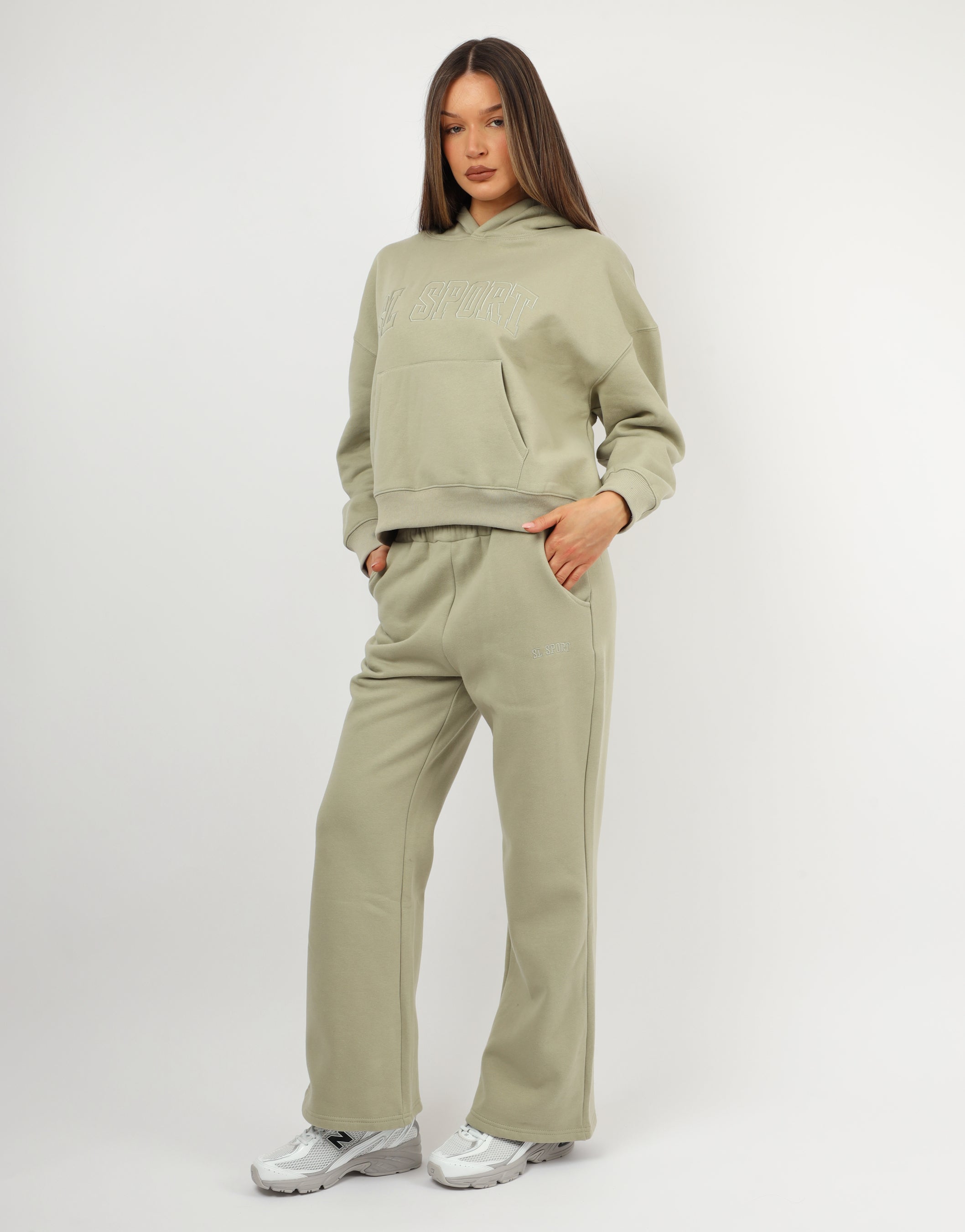 Mykonos Simmi Studios SL Sport Oversized Hoodie n Sage | SIMMI London