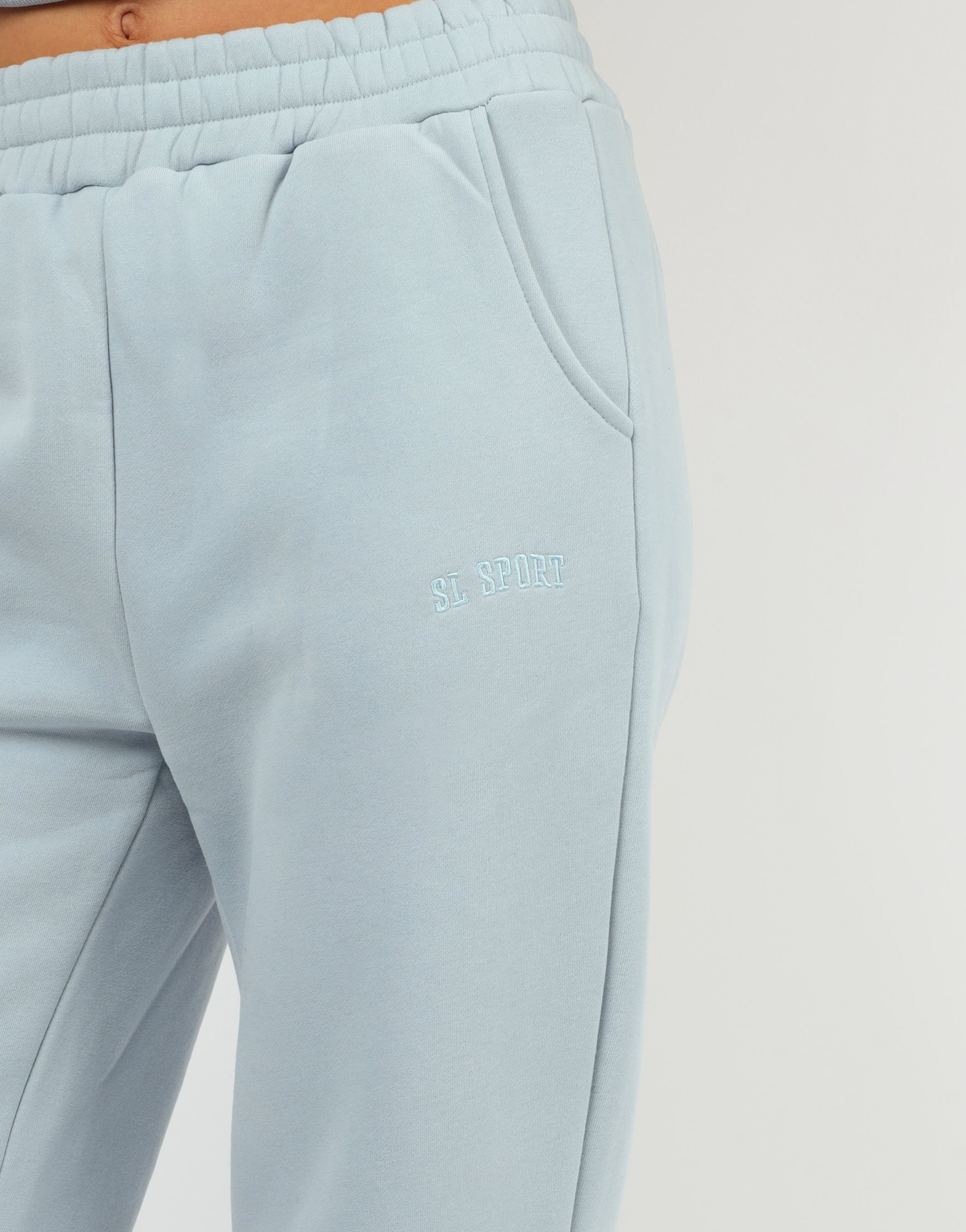 Myla Simmi Studios SL Sport Flared Joggers In Baby Blue | SIMMI London