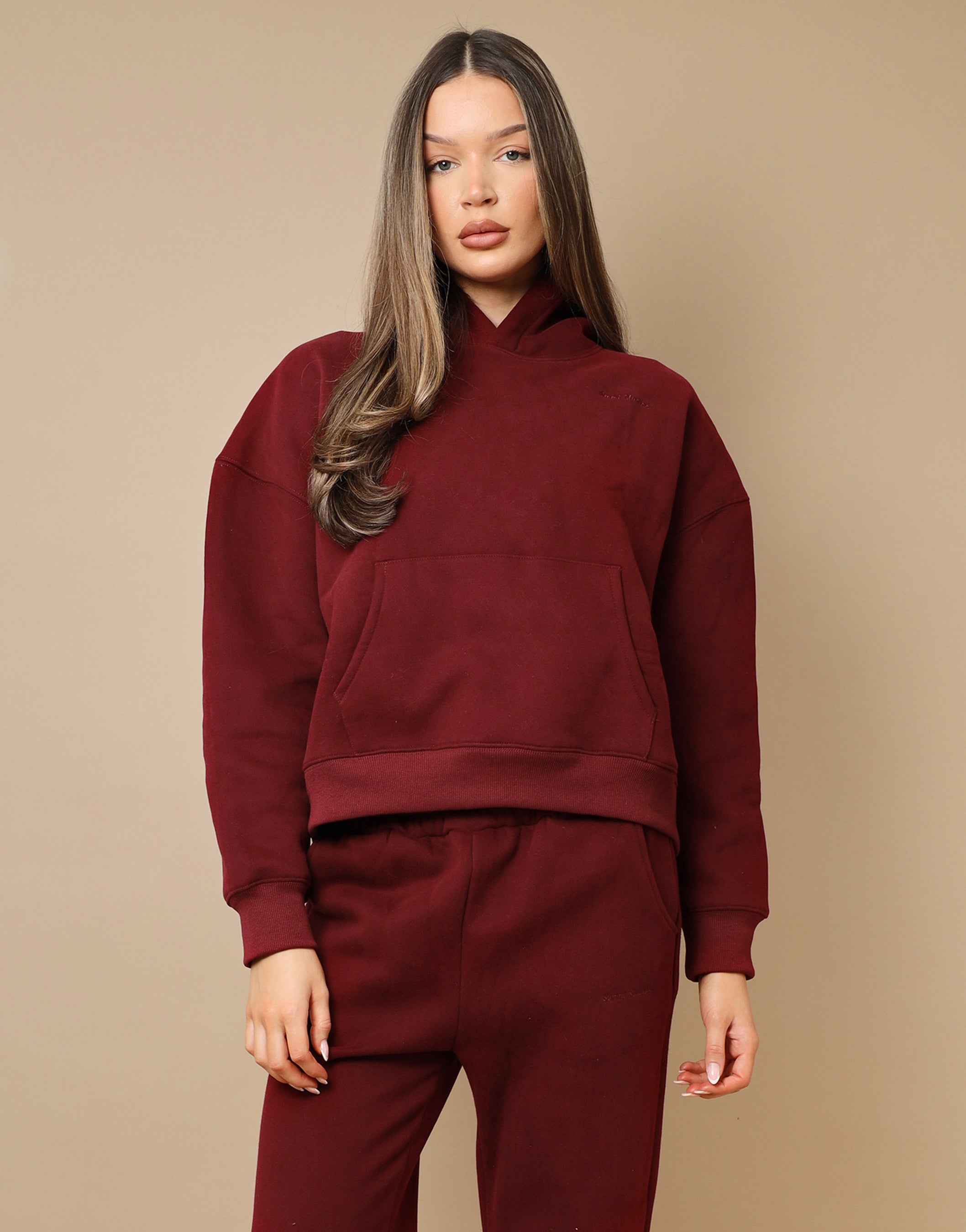 Ava Simmi Studios Hoodie in Burgundy | SIMMI London