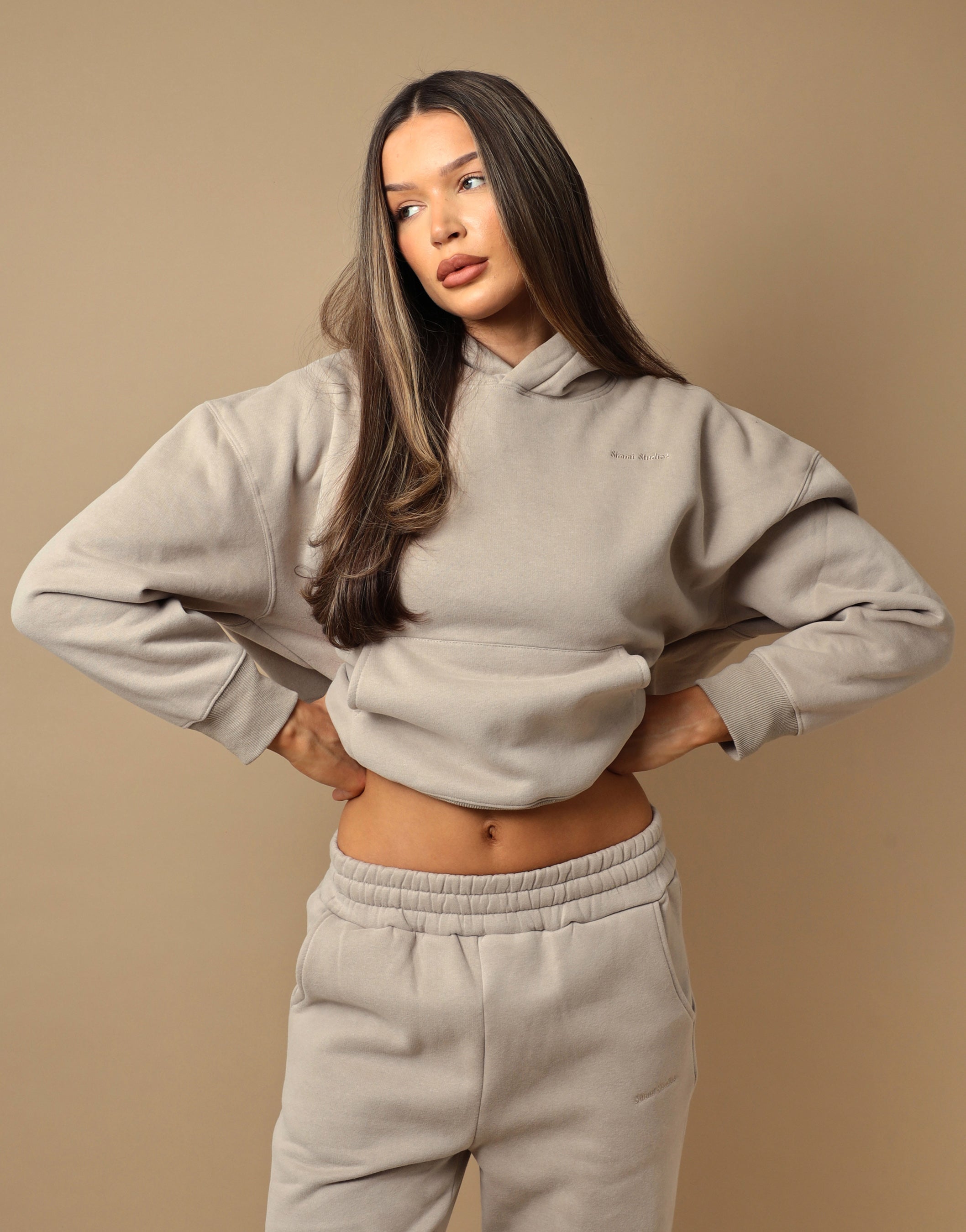 Ava Simmi Studios Hoodie in Stone | SIMMI London