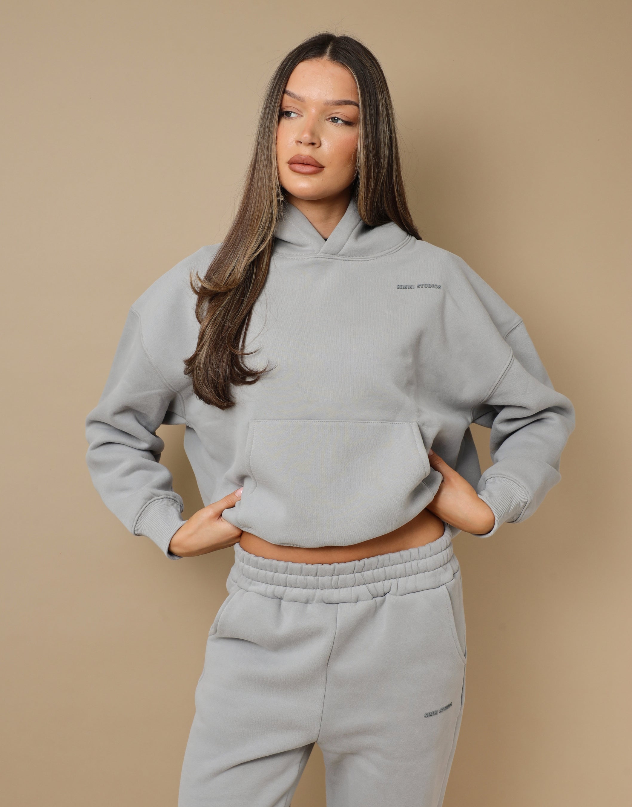 Maeve Simmi Studios Hoodie in Light grey | SIMMI London
