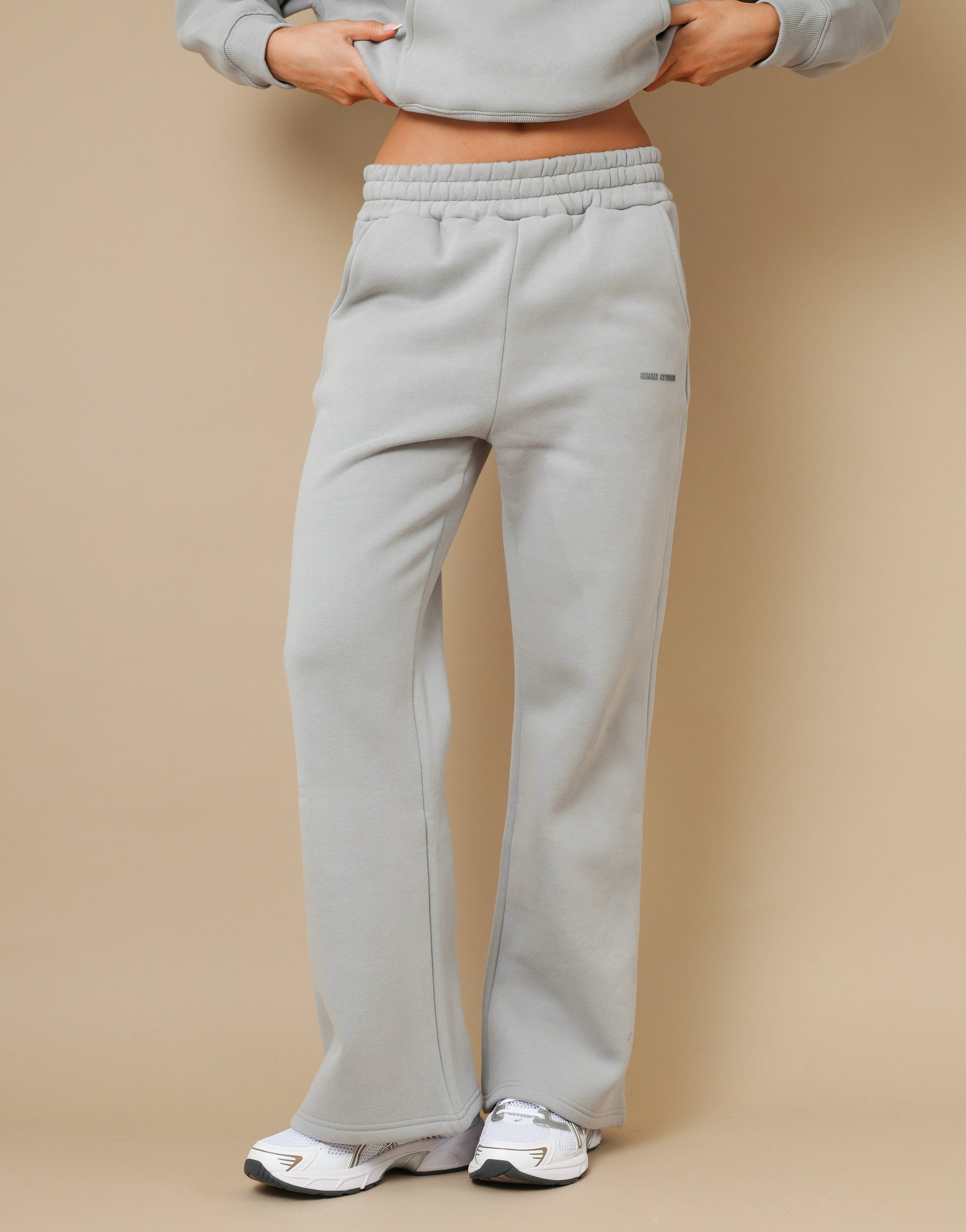 Colby essentials joggers in light grey | SIMMI London