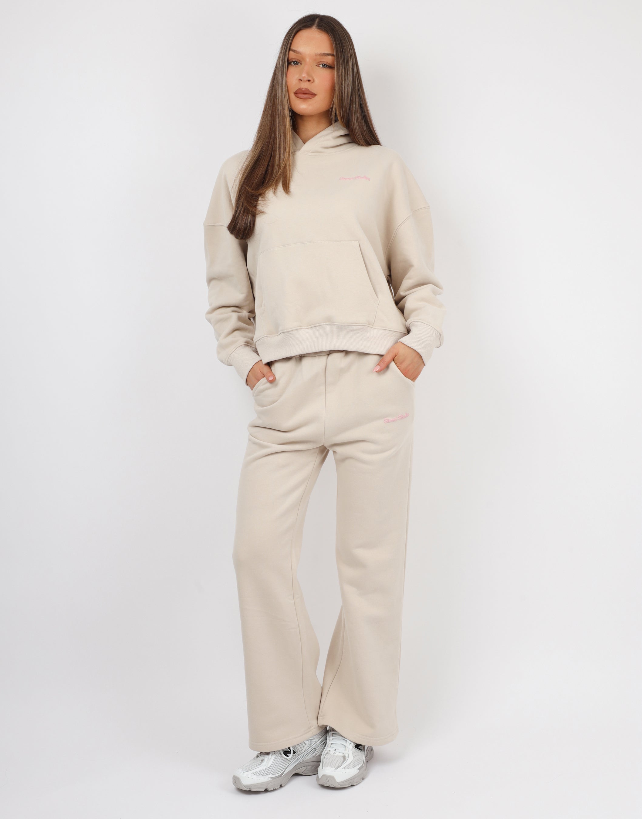 Marilyn Simmi Studios Bubble Print Hoodie In Beige | SIMMI London