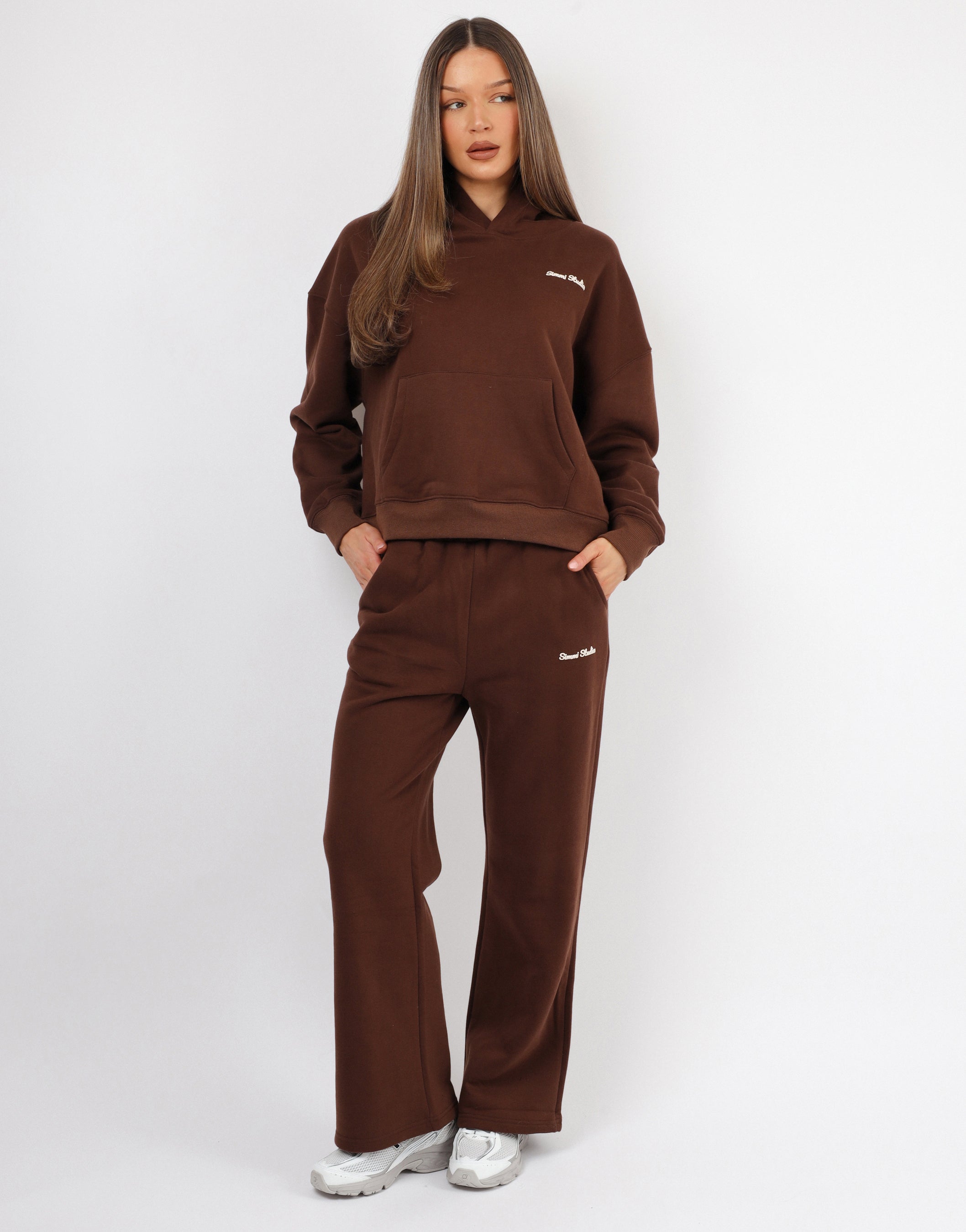 Marilyn Simmi Studios Bubble Print Hoodie In Brown | SIMMI London
