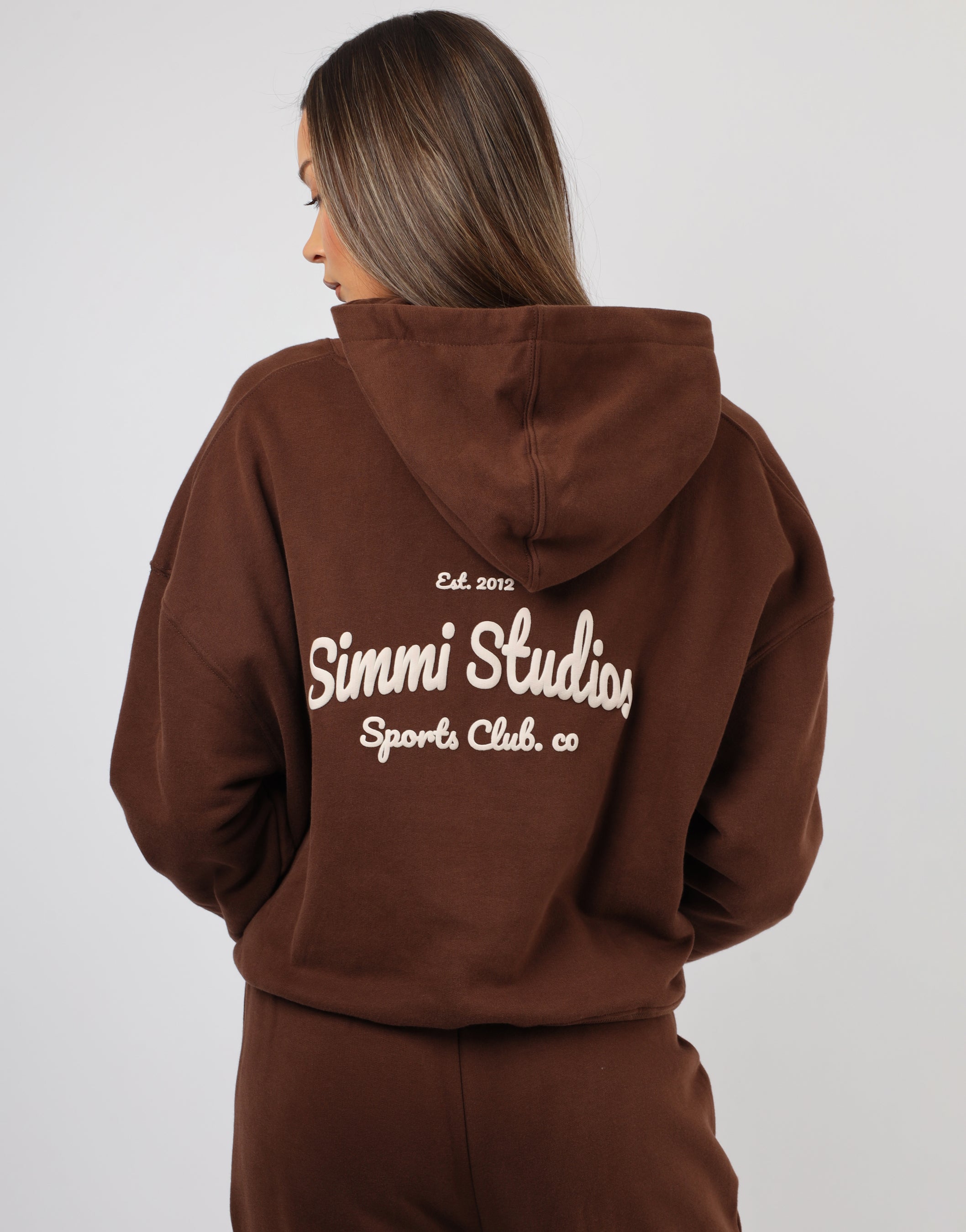 Marilyn Simmi Studios Bubble Print Hoodie In Brown | SIMMI London
