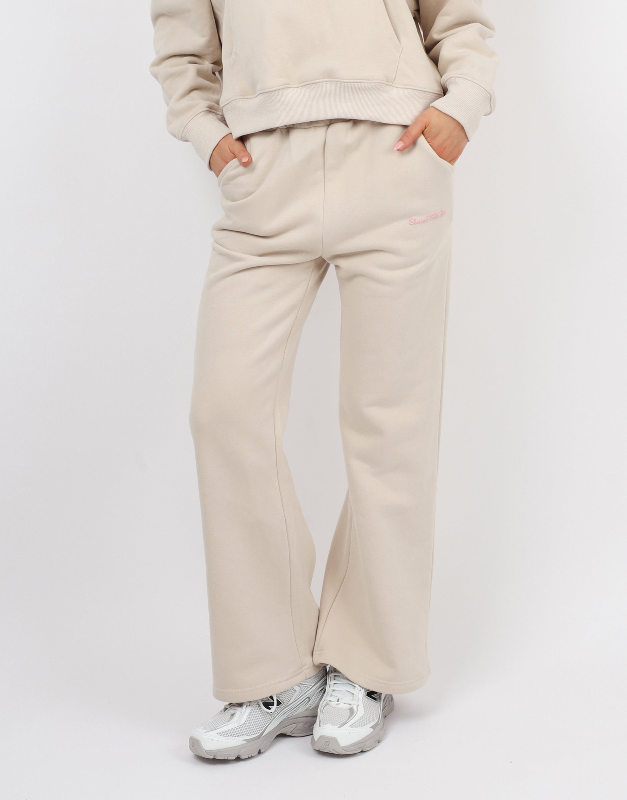 Milan Simmi Studios Bubble Print Joggers In Beige | SIMMI London