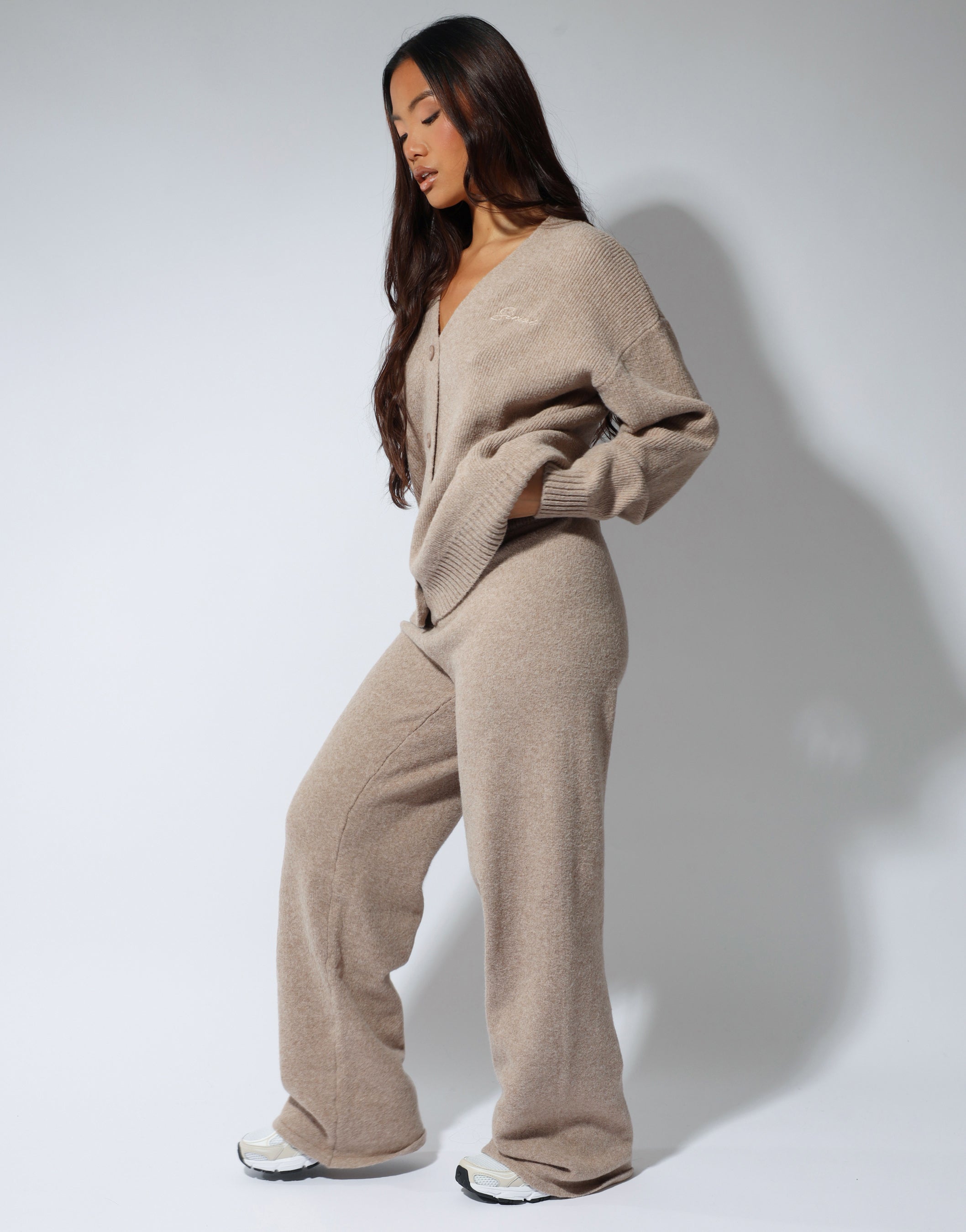 Alma simmi studios soft touch cardigan in oatmeal | SIMMI London