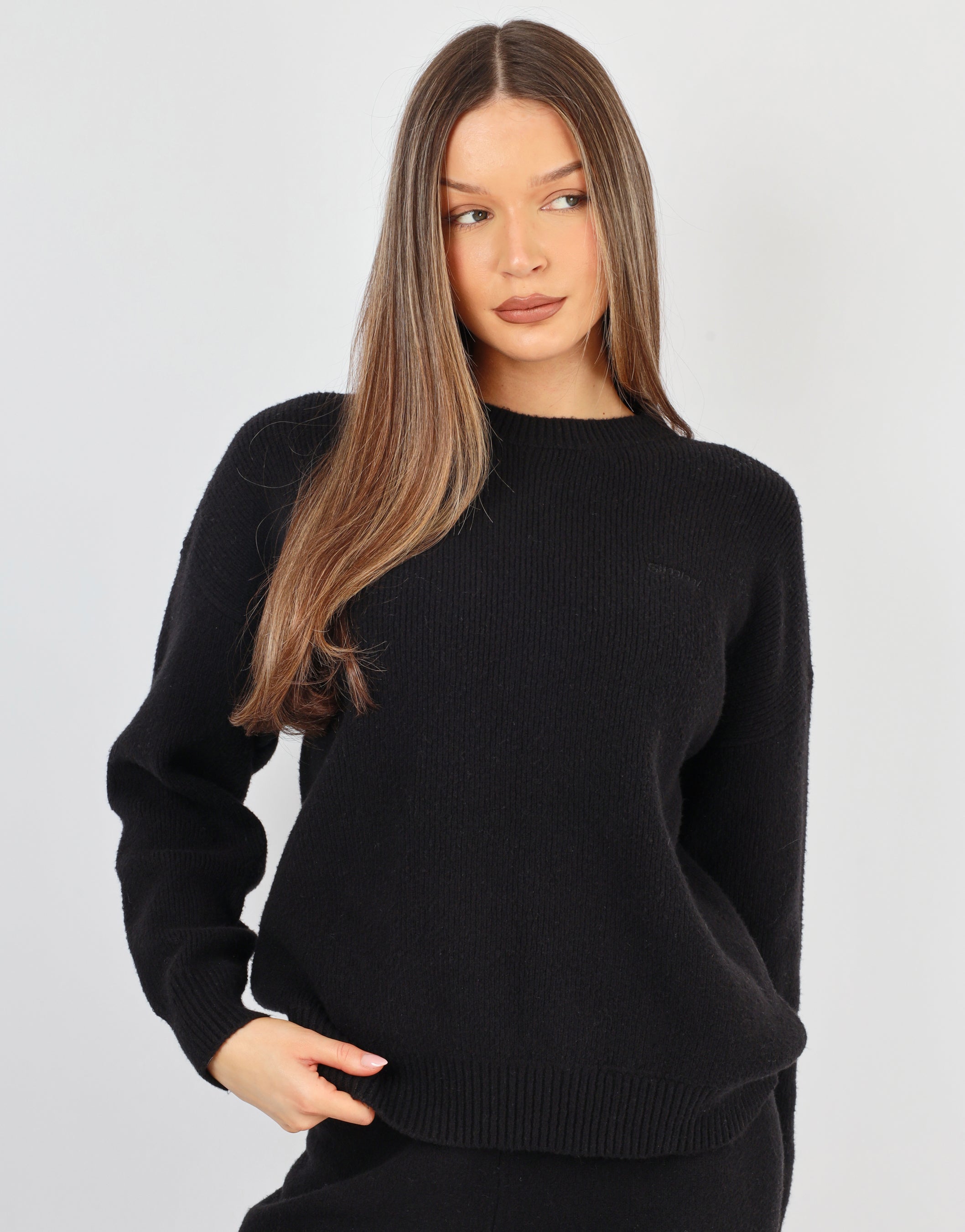 Faye Simmi studios soft touch crew neck in black | SIMMI London