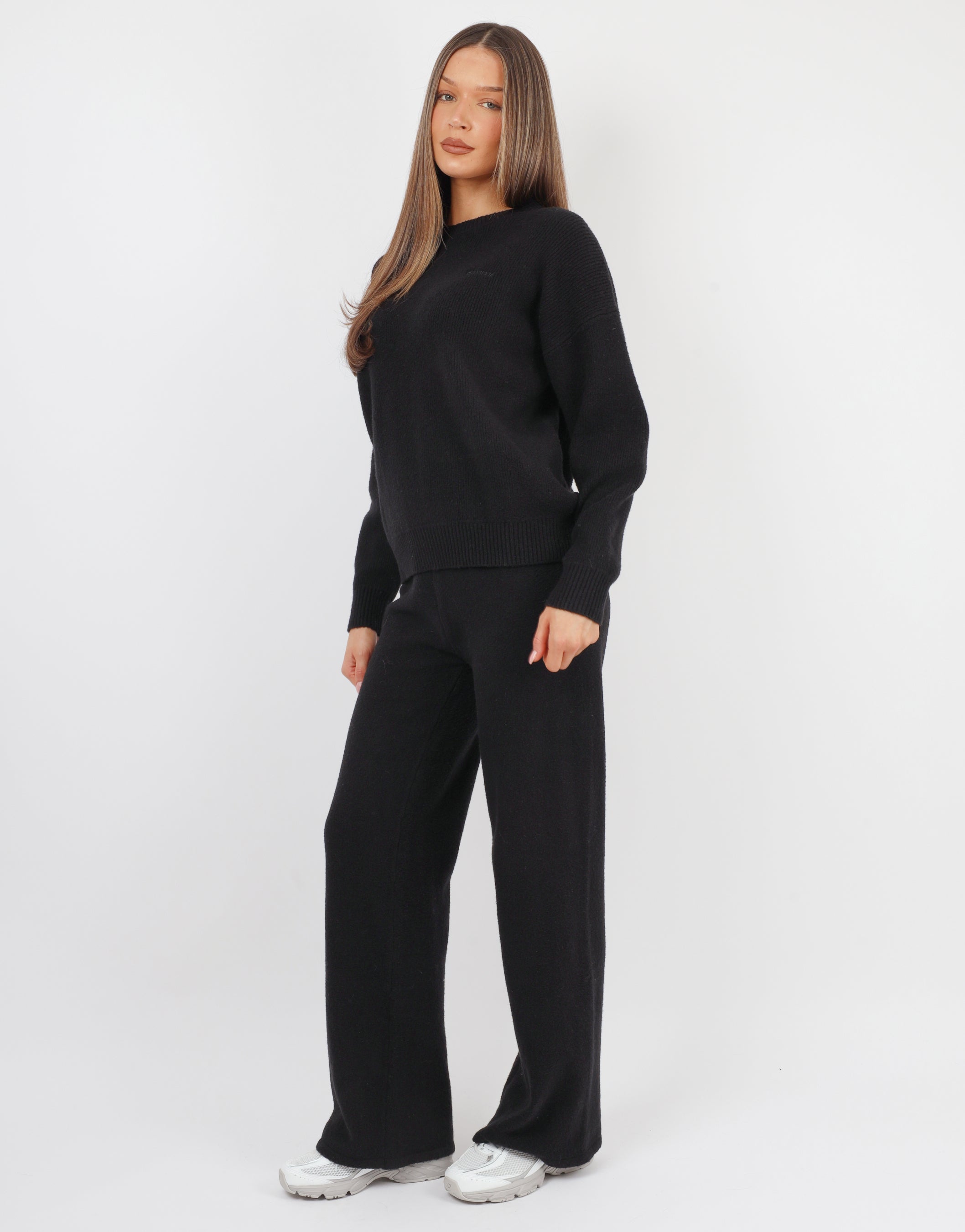Faye Simmi studios soft touch crew neck in black | SIMMI London