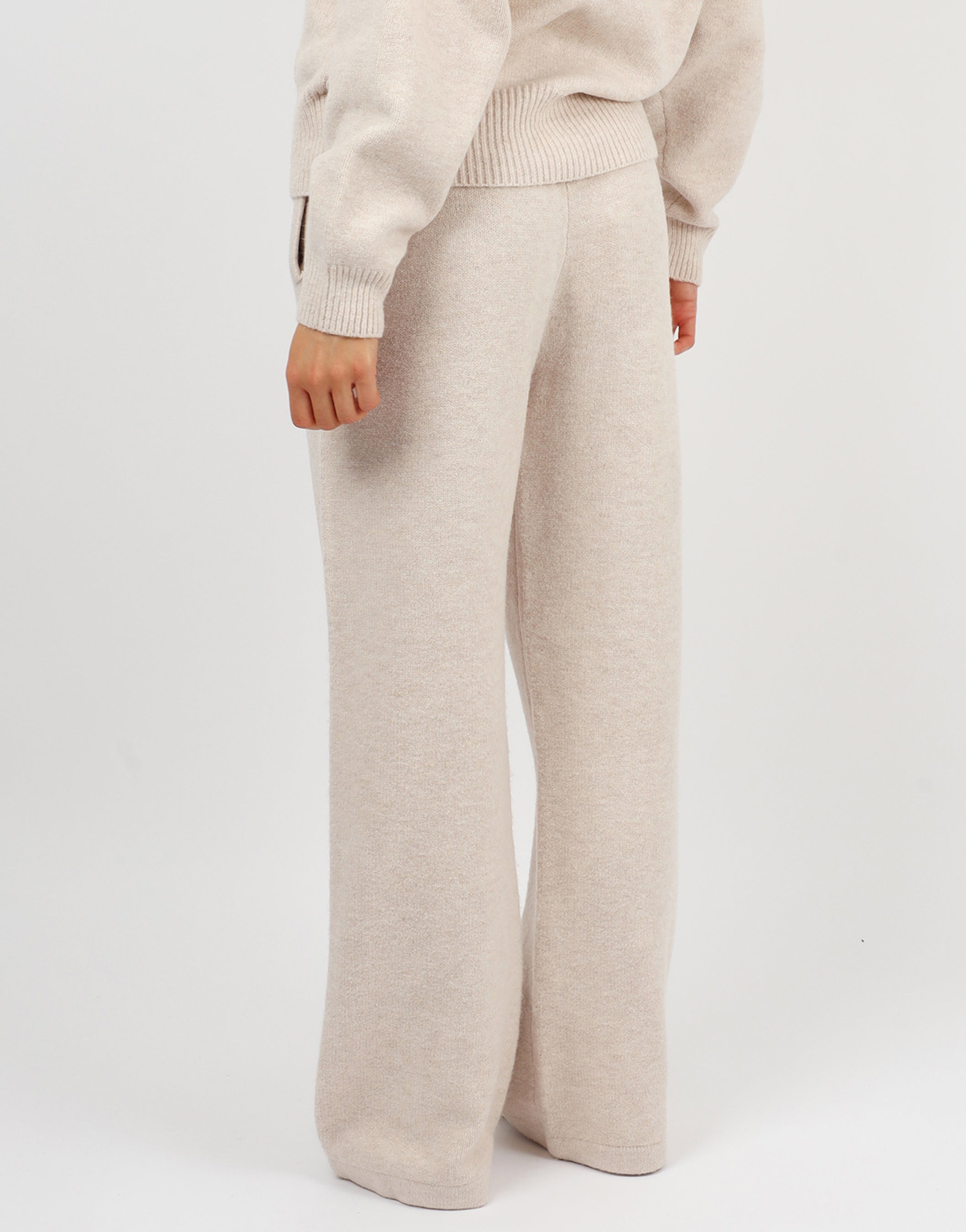 Romy Simmi Studios Chunky Knit Trousers In Cream | SIMMI London