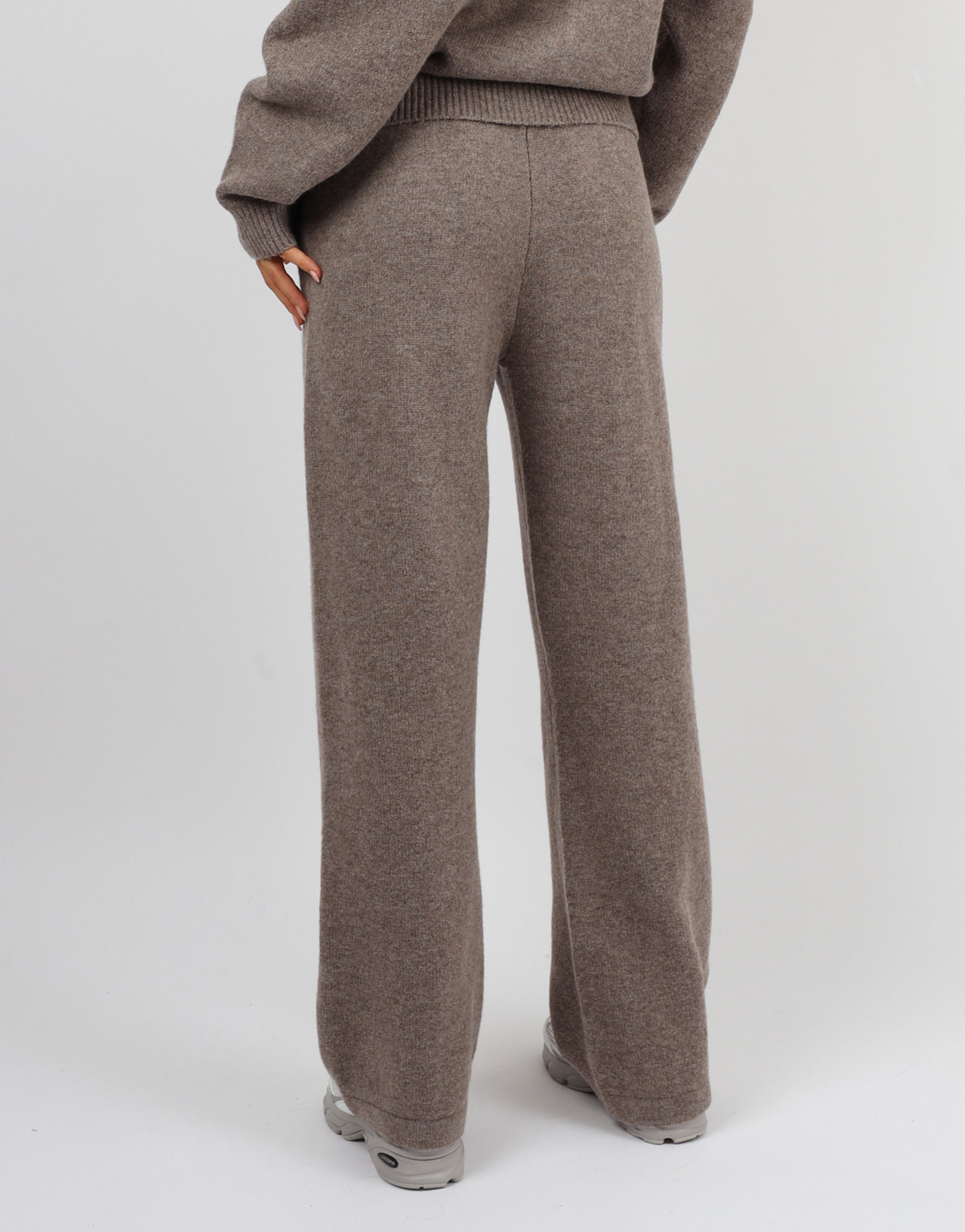 Romy Simmi Studios Chunky Knit Trousers In Mocha | SIMMI London