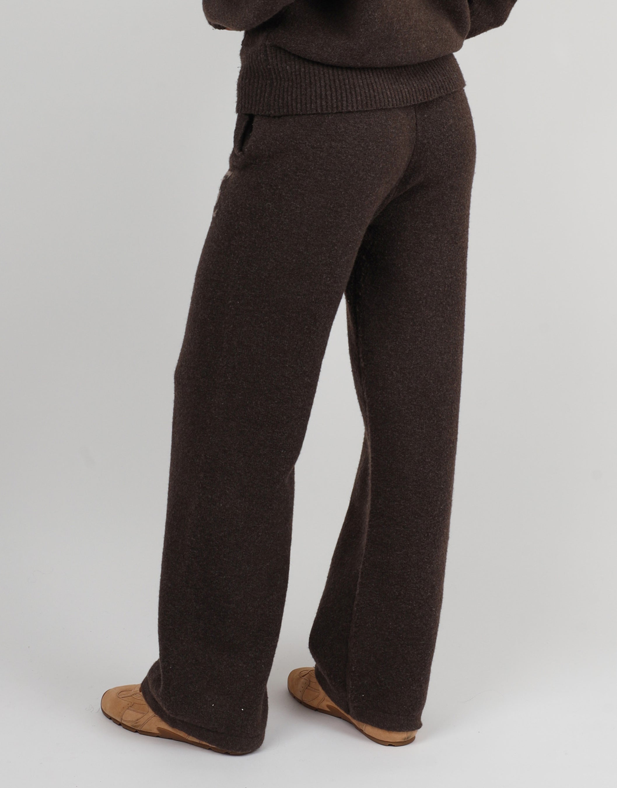 Romy Simmi Studios Chunky Knit Trousers In Teddy | SIMMI London