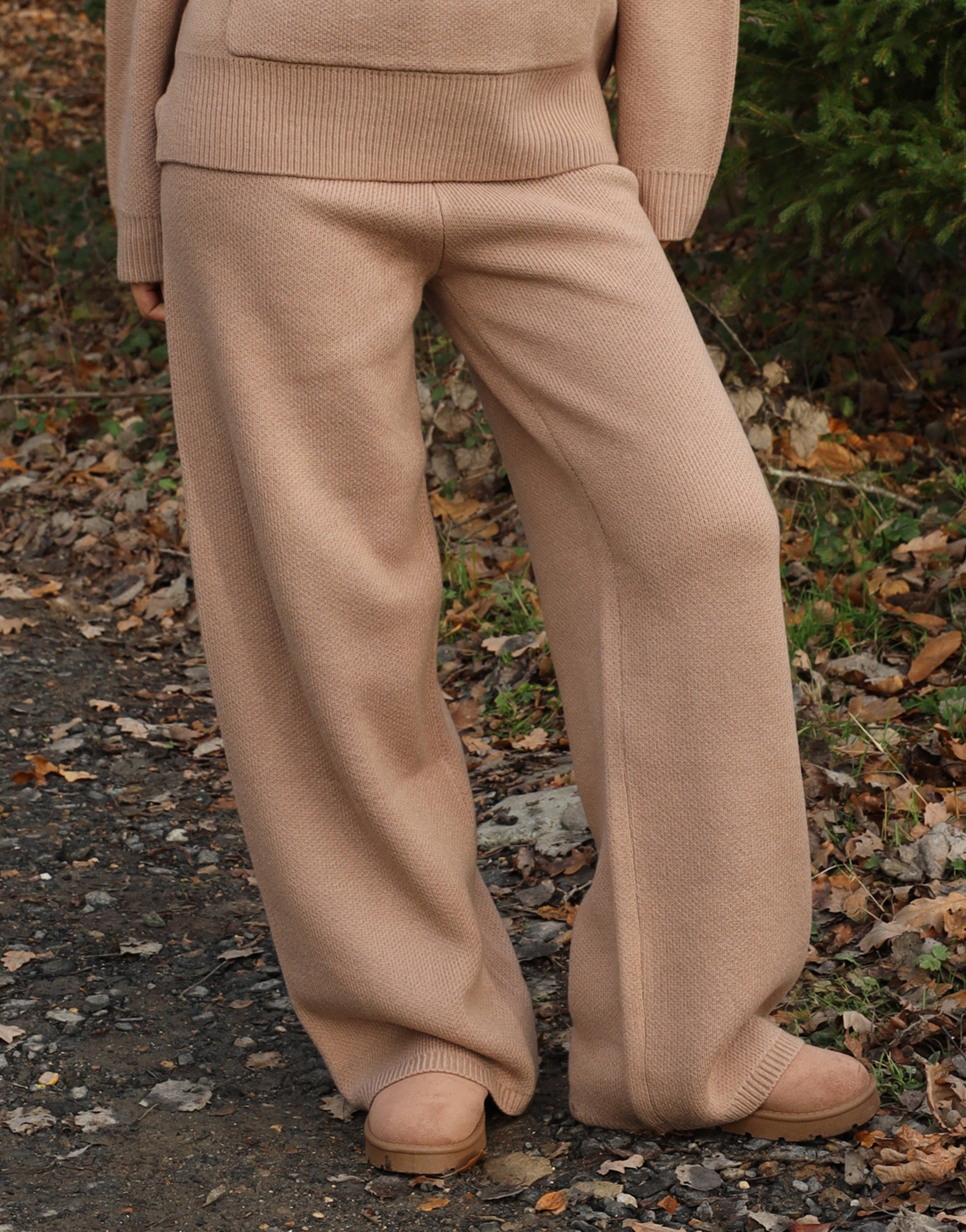 Freya Simmi Studios Heavy Knit Trousers In Mocha | SIMMI London