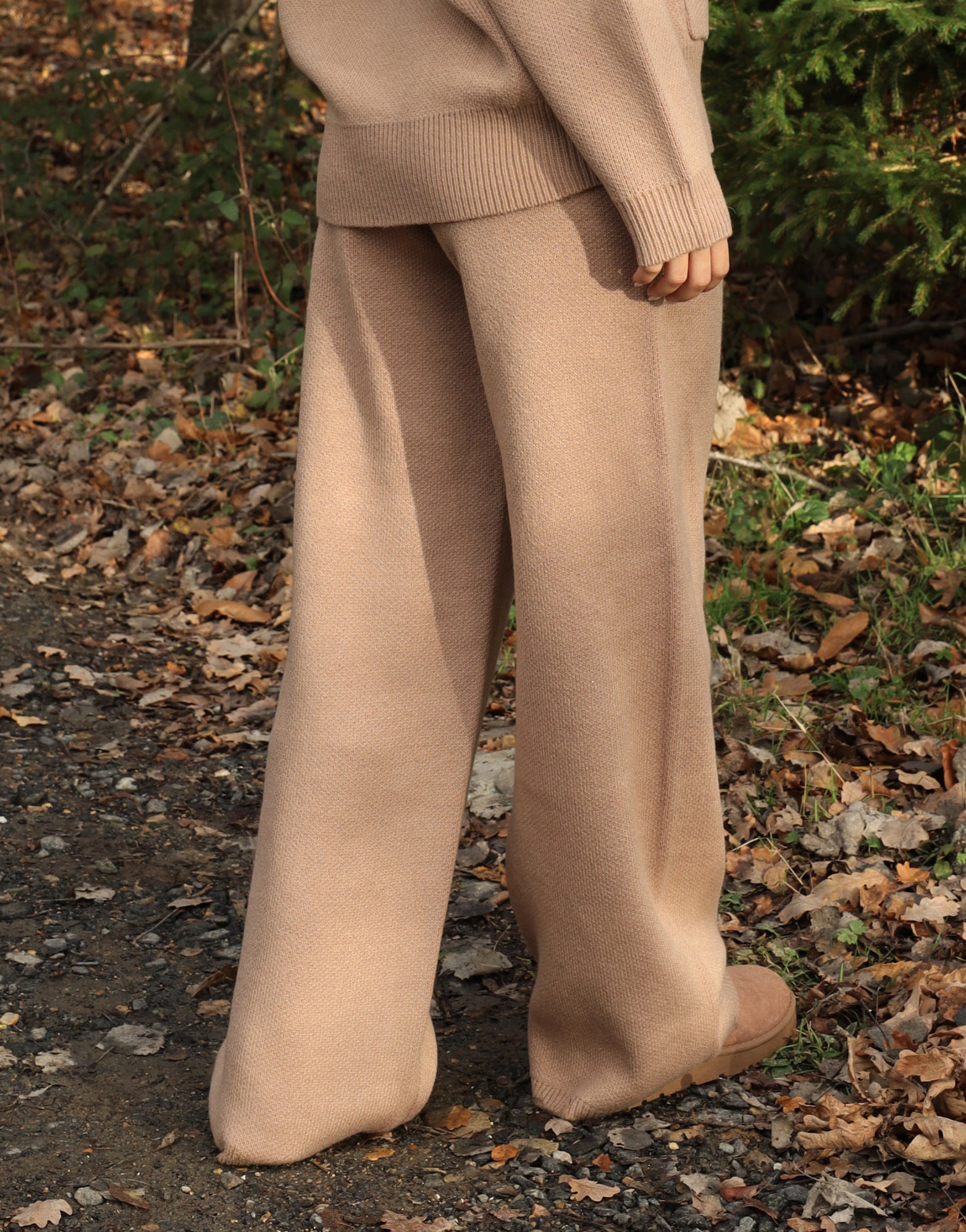Freya Simmi Studios Heavy Knit Trousers In Mocha | SIMMI London