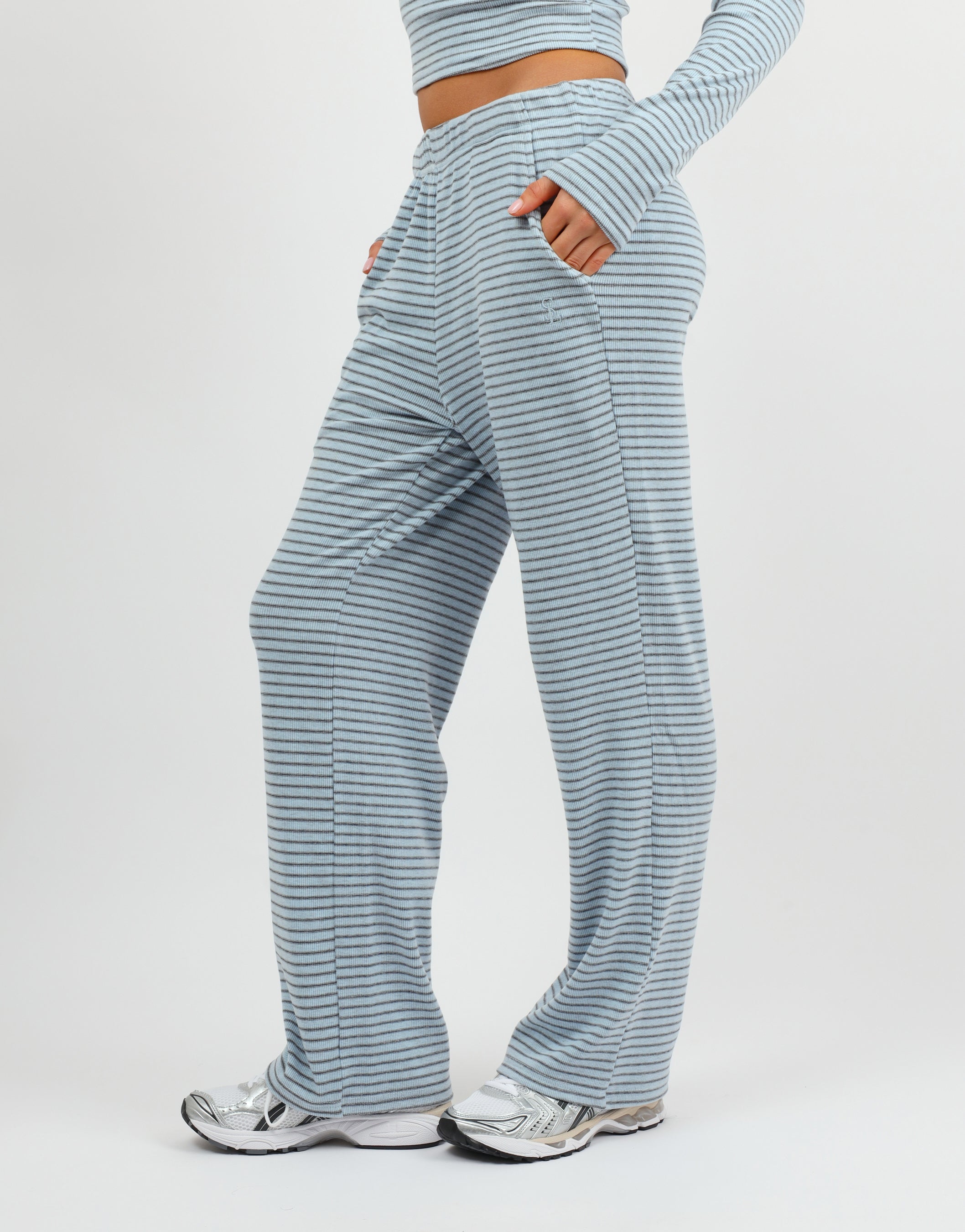 Mila Simmi Studios Soft Stripe Trouser In Blue | SIMMI London