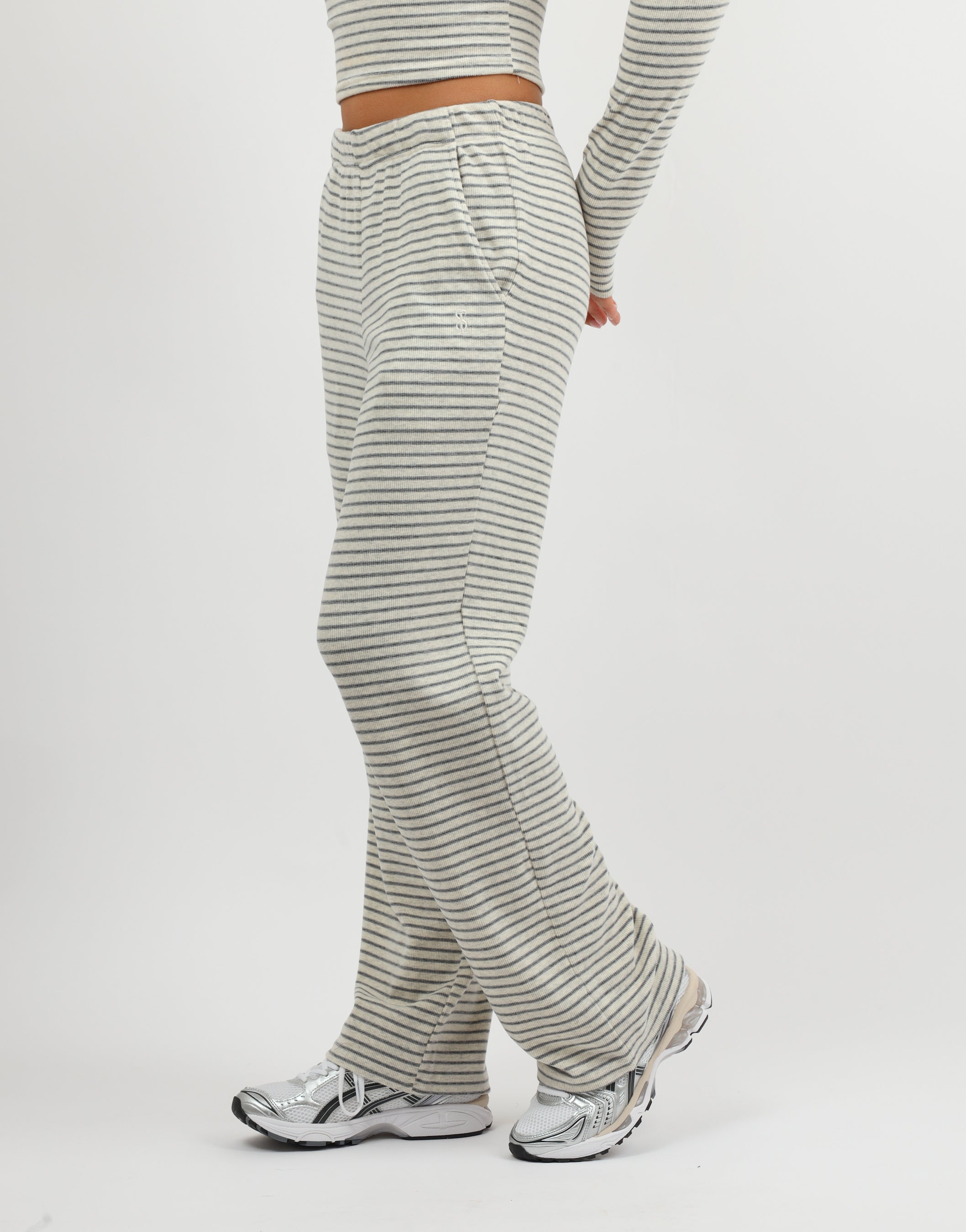 Mila Simmi Studios Soft Stripe Trouser In Cream | SIMMI London
