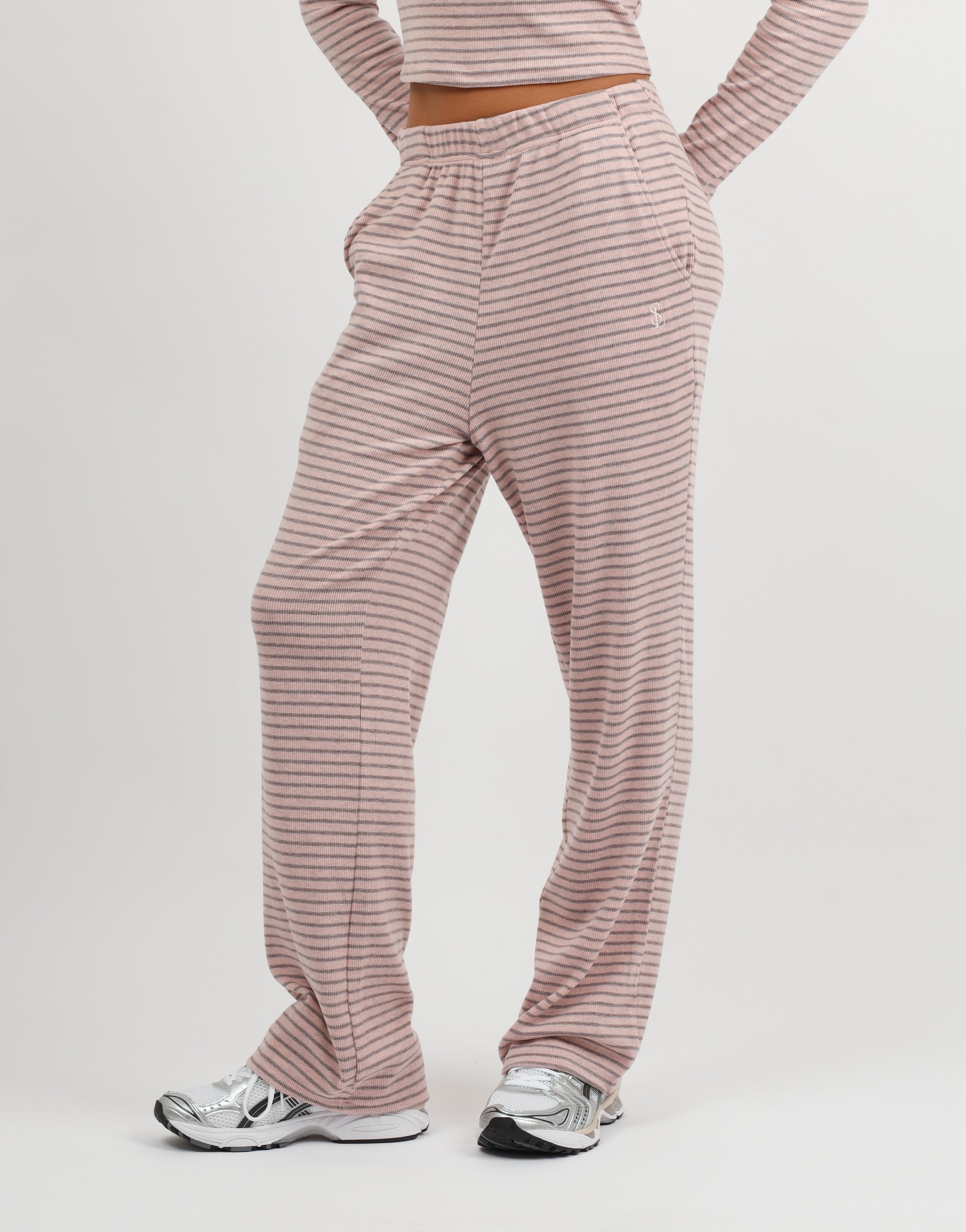 Mila Simmi Studios Soft Stripe Trouser In Pink | SIMMI London