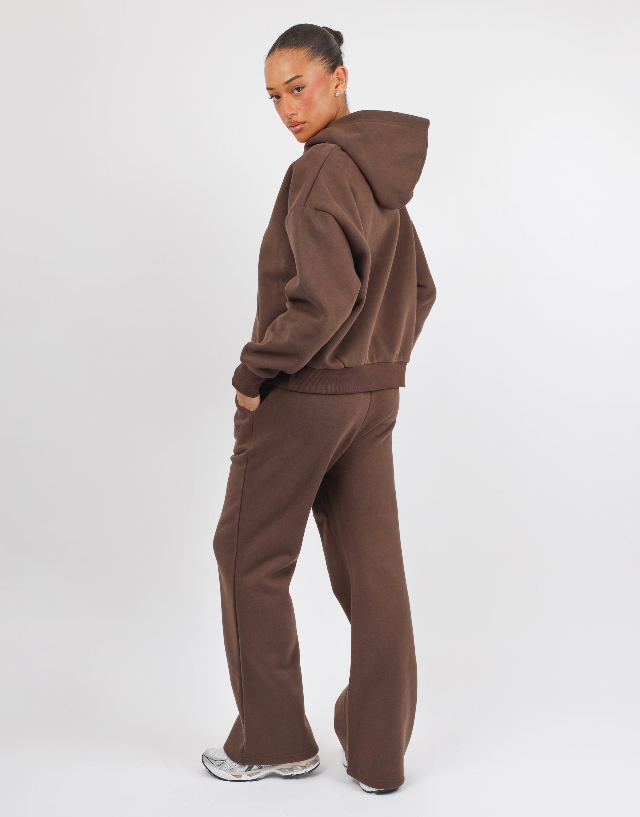 Mia Simmi Studios SL Sport Oversized Hoodie In Brown | SIMMI London