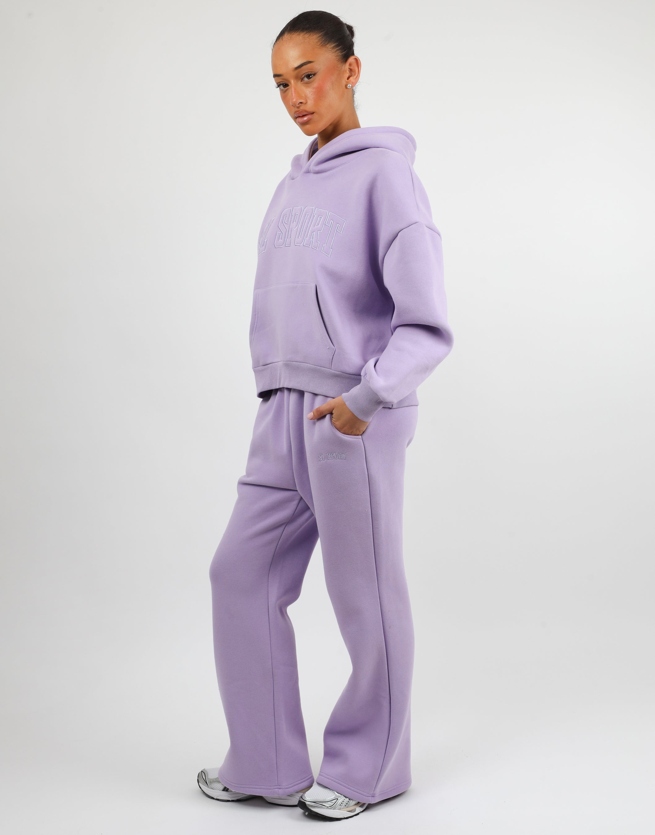 Mykonos Simmi Studios SL Sport Oversized Hoodie In Lilac | SIMMI London