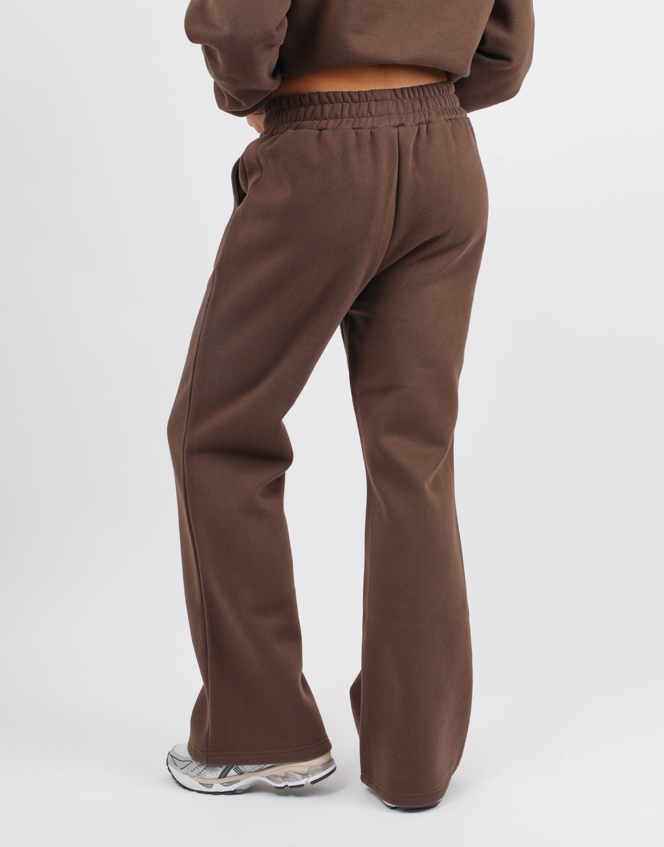Mia Simmi Studios SL Sport Flared Joggers in Brown | SIMM London