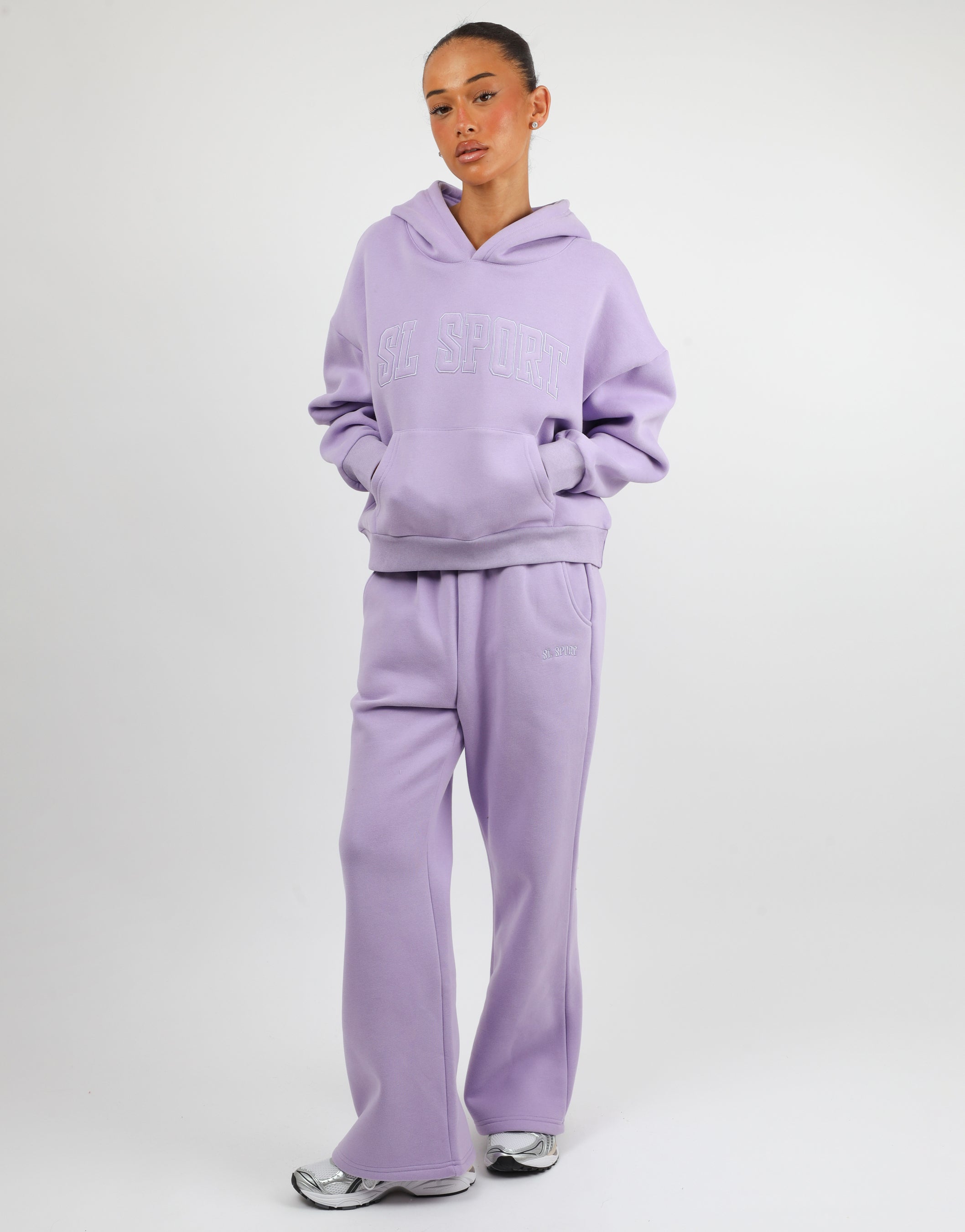 Myla Simmi Studios SL Sport Flared Joggers in Lilac | SIMMI London