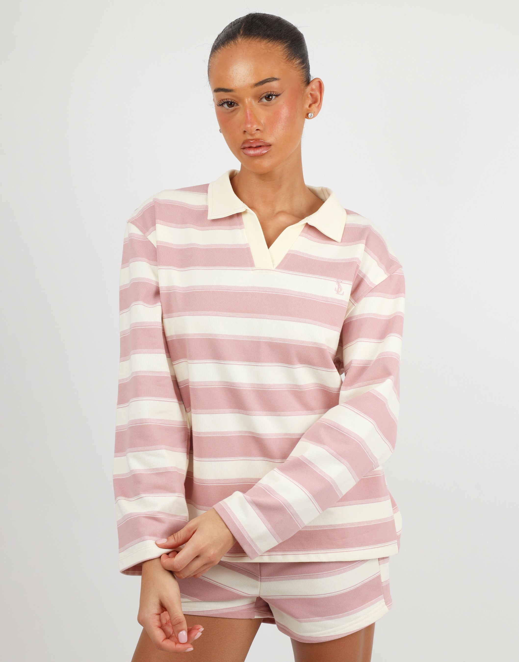 Madrid Simmi Studios Polo Block Rugby In Pink | SIMMI London