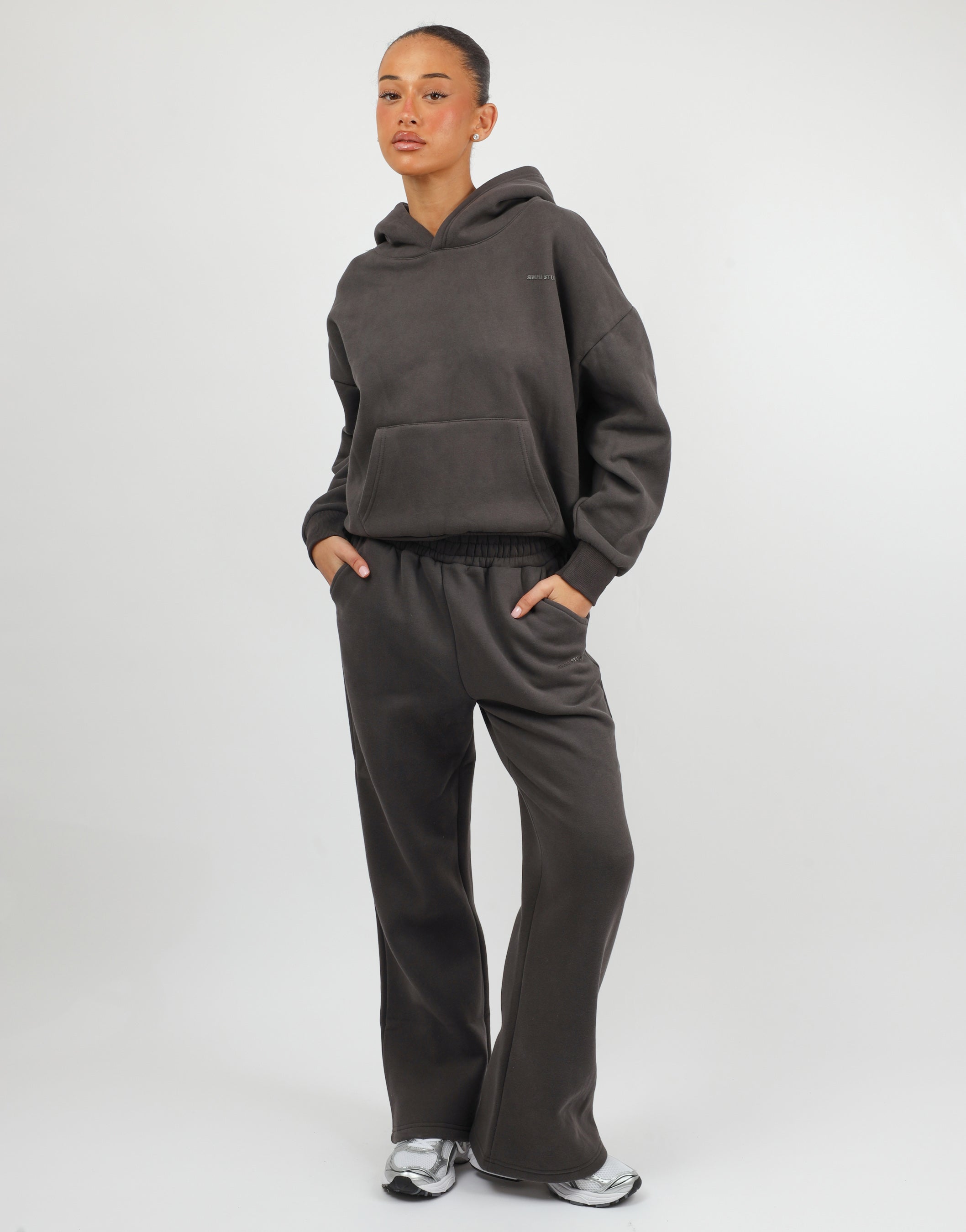 Maisy Simmi Studios Essentials Hoodie in Dark Grey | SIMMI London