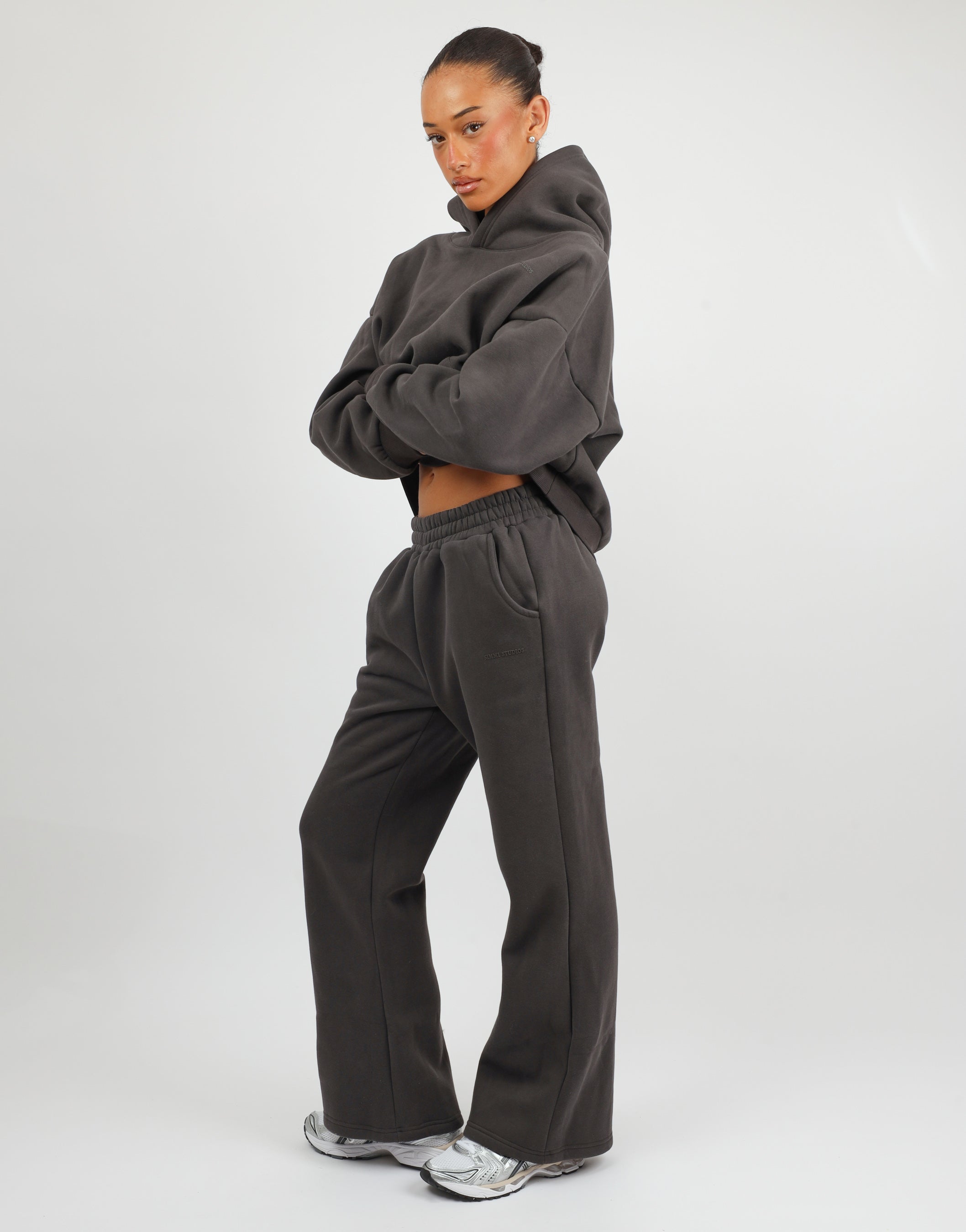 Maisy Simmi Studios Essentials Hoodie in Dark Grey | SIMMI London