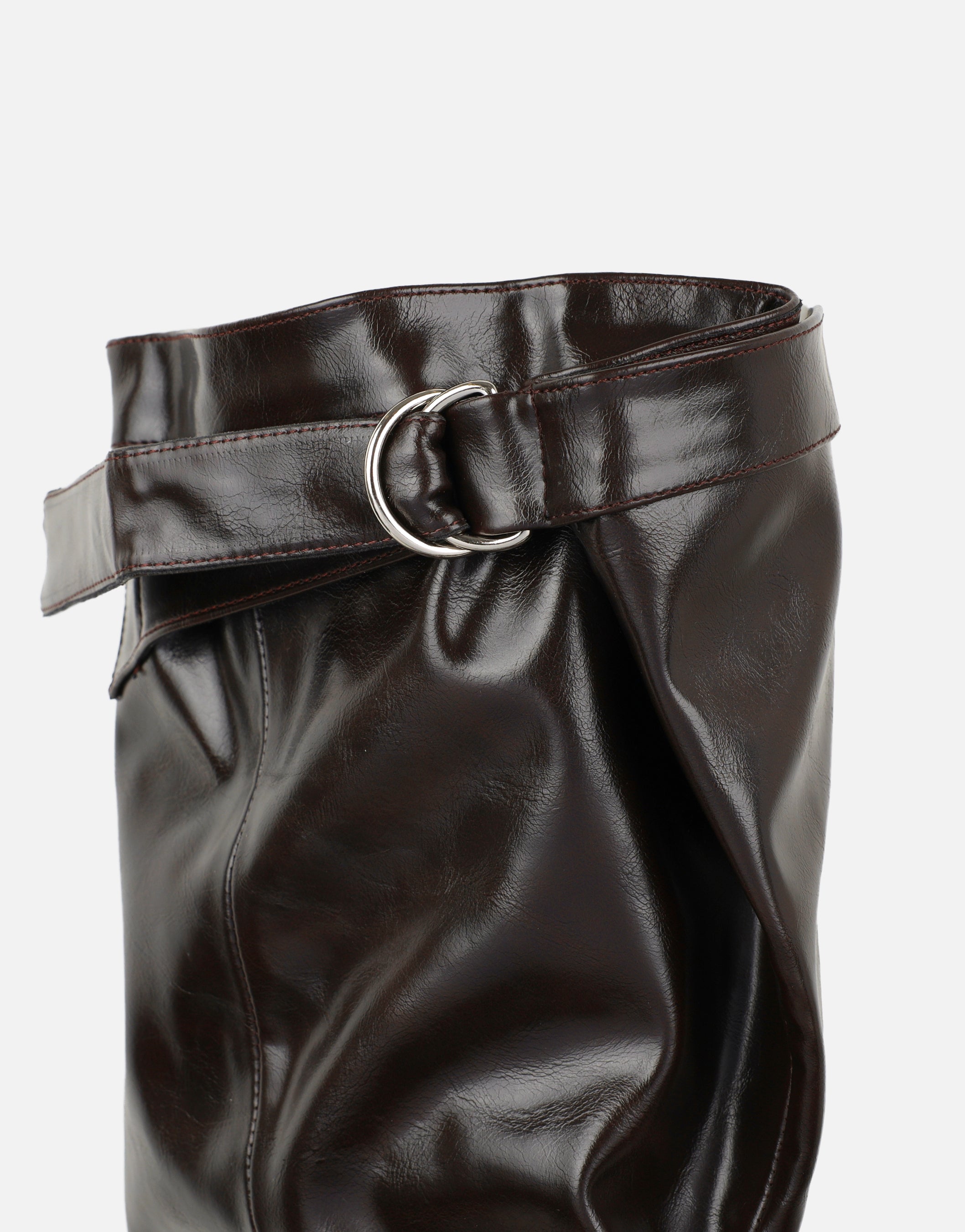 Mikel Brown Ruched Boots | SIMMI London
