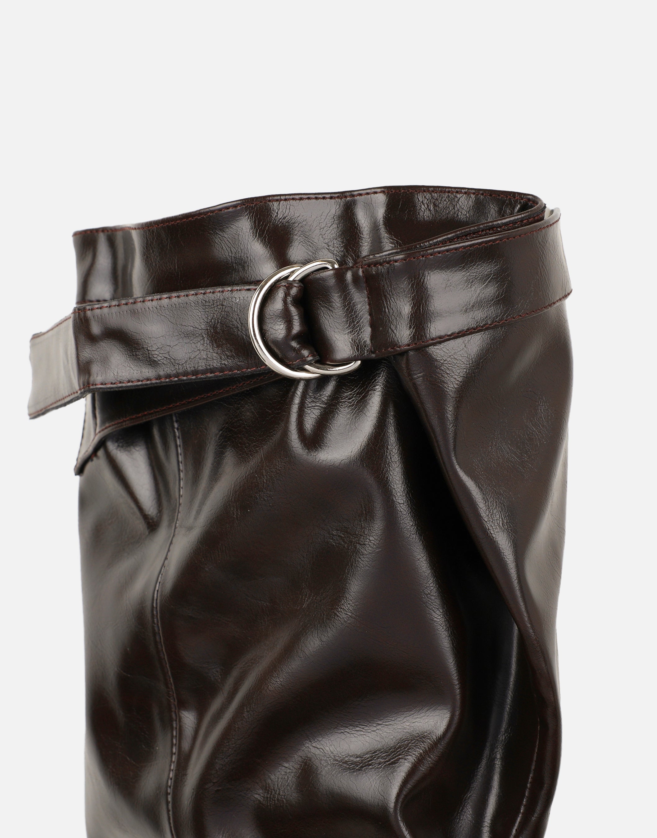 Mikel Brown Ruched Boots | SIMMI London