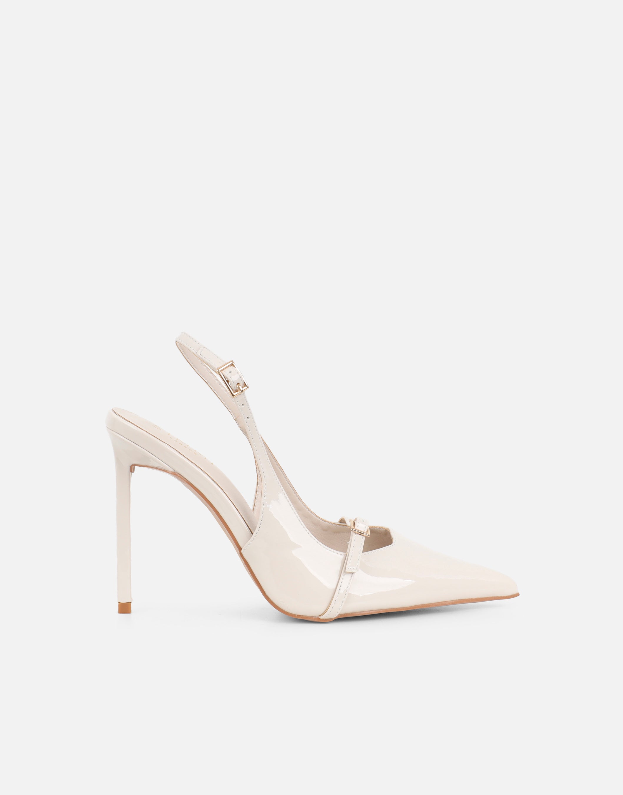 Sonya Stone Patent Sling Back Court Shoes | SIMMI London