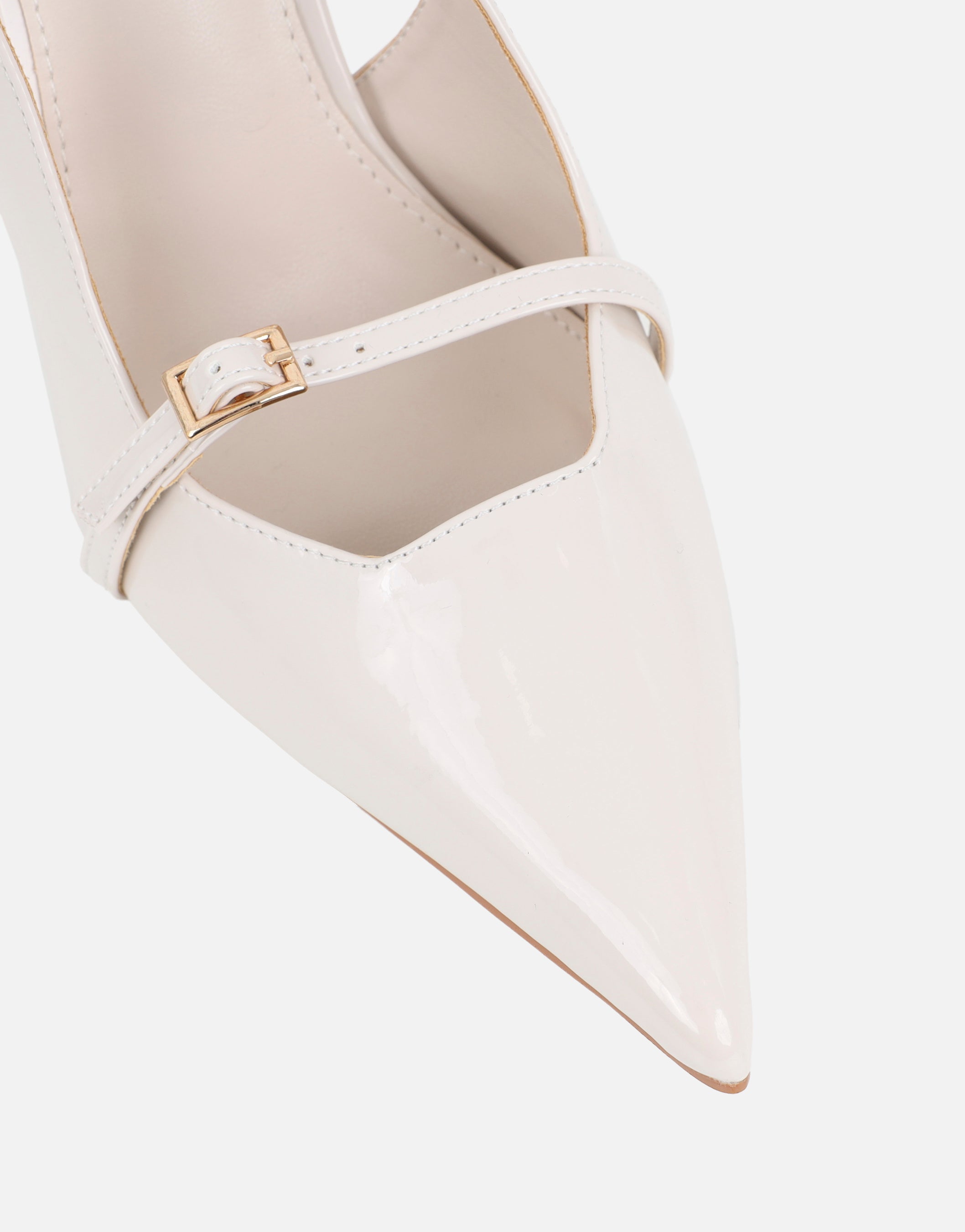Sonya Stone Patent Sling Back Court Shoes | SIMMI London
