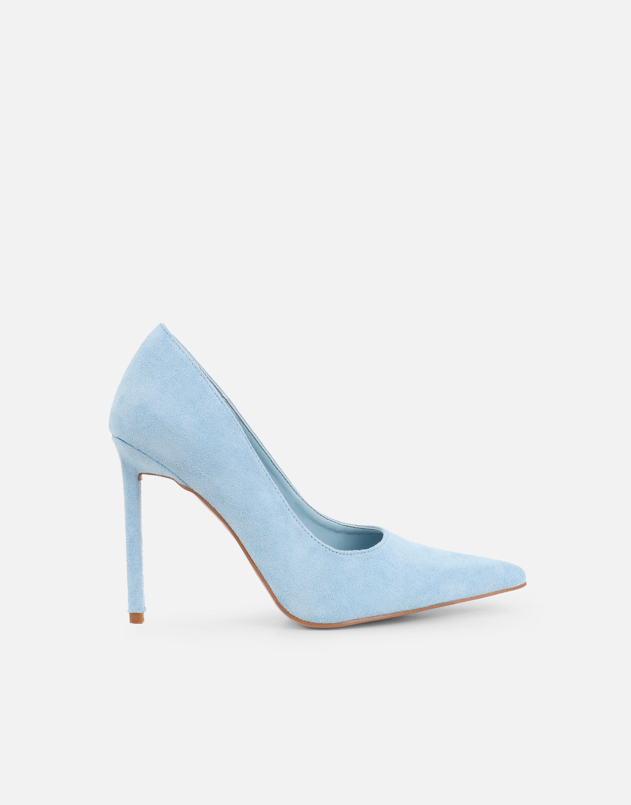 Sid Light Blue Suede Court Shoes | SIMMI London