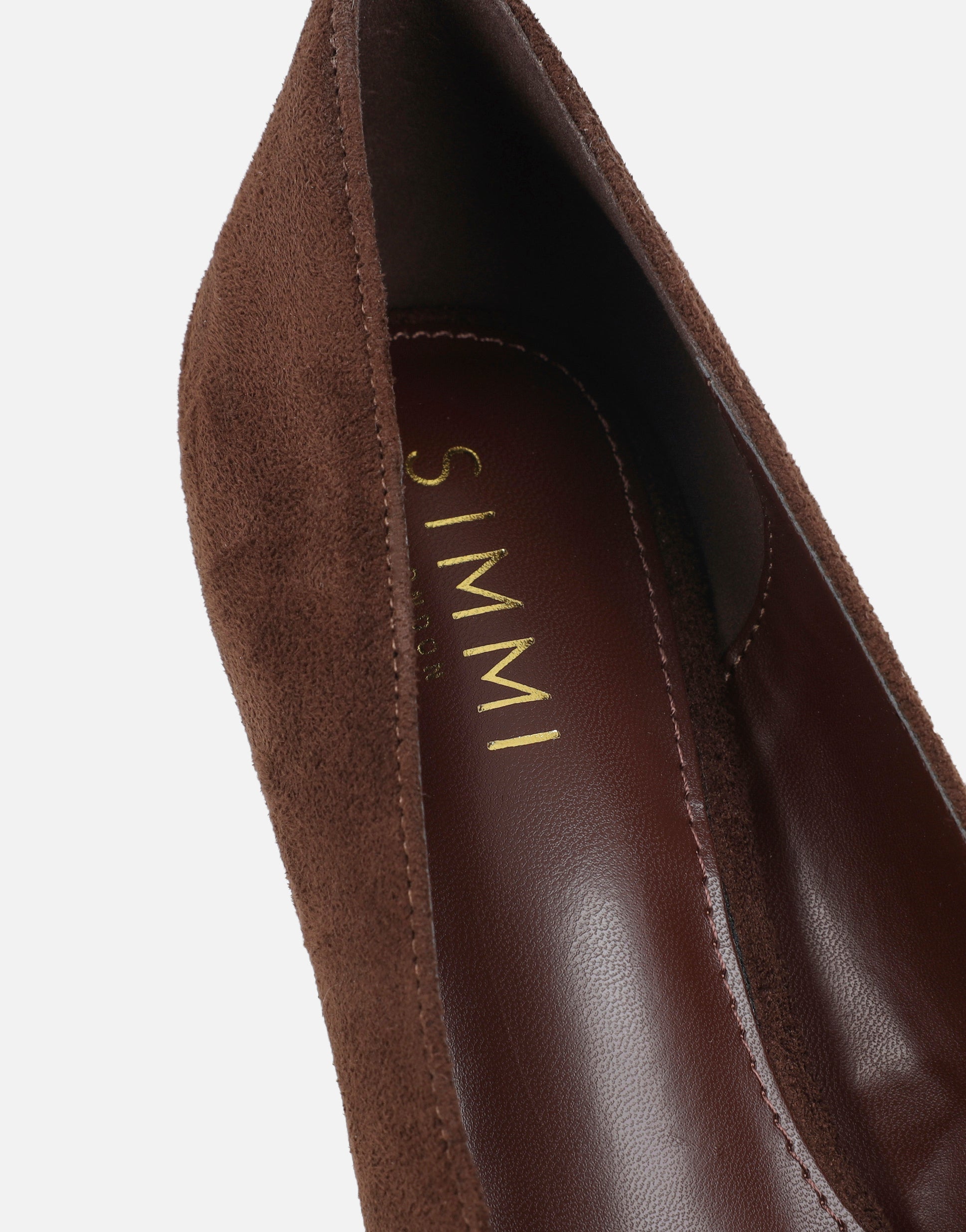 Sid Brown Suede Court Shoes | SIMMI London