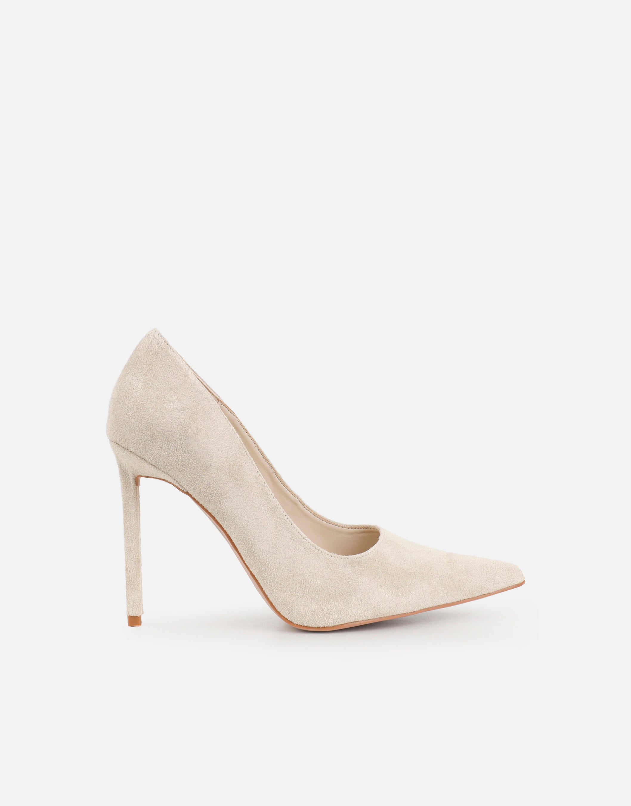 Sid Oatmeal Suede Court Shoes | SIMMI London