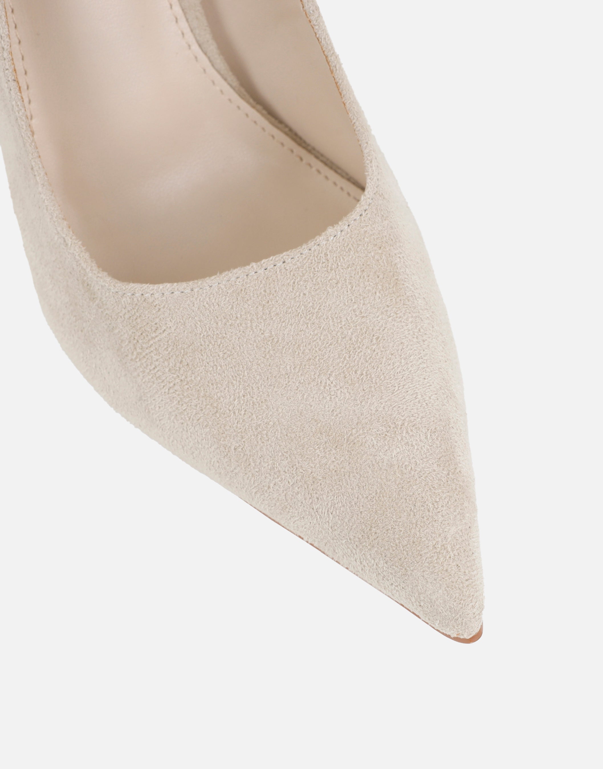 Sid Oatmeal Suede Court Shoes | SIMMI London