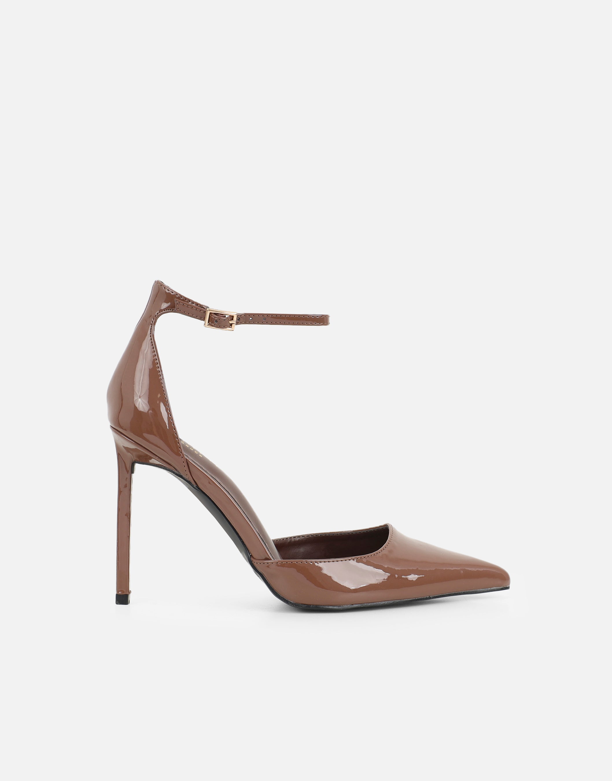Erika Mocha Patent Court Shoes | SIMMI London