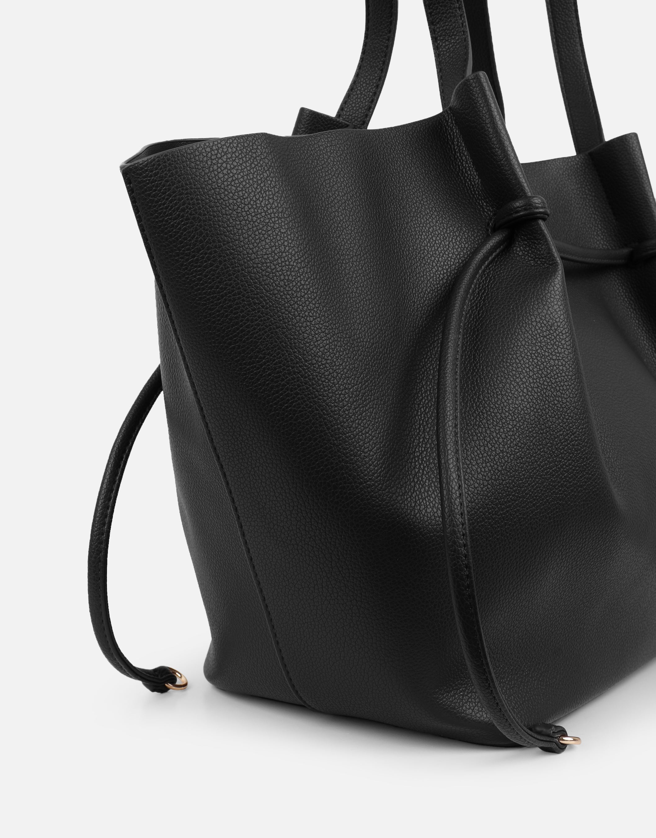 Sorayae Black PU Handbag | SIMMI London