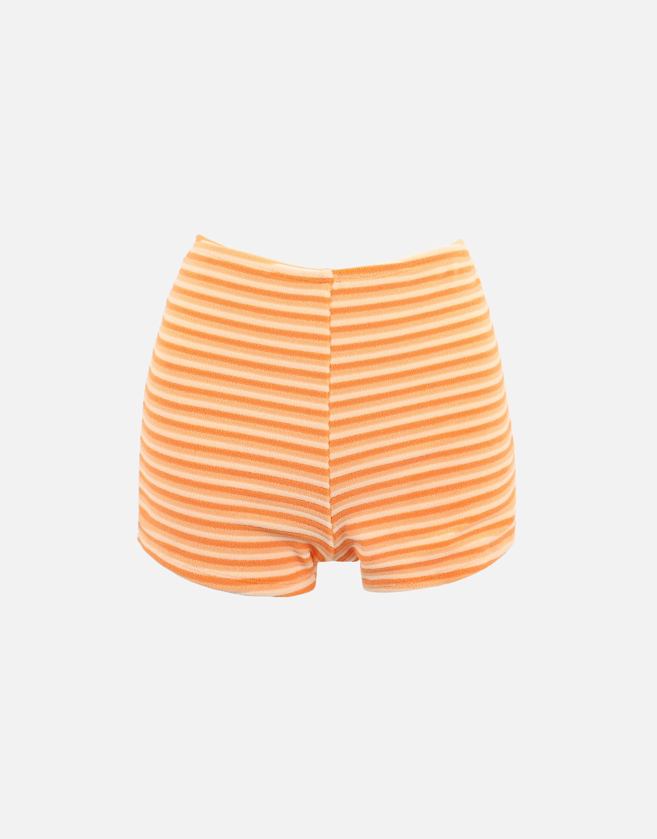 Shai Towelling Stripe Shorts In Orange | SIMMI Lonodn