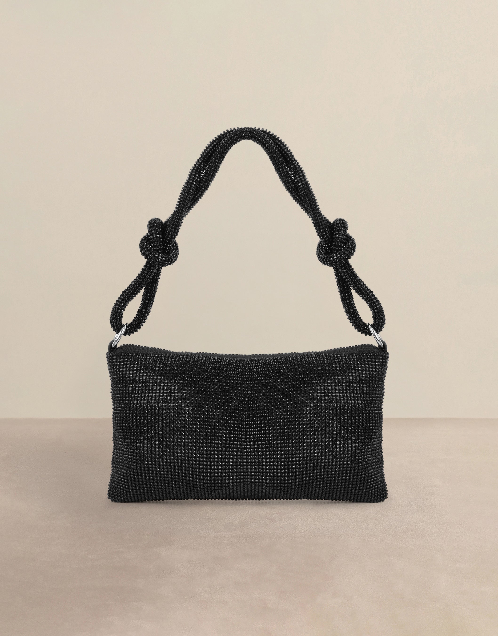 Talia Black Diamante Shoulder Bag | SIMMI London