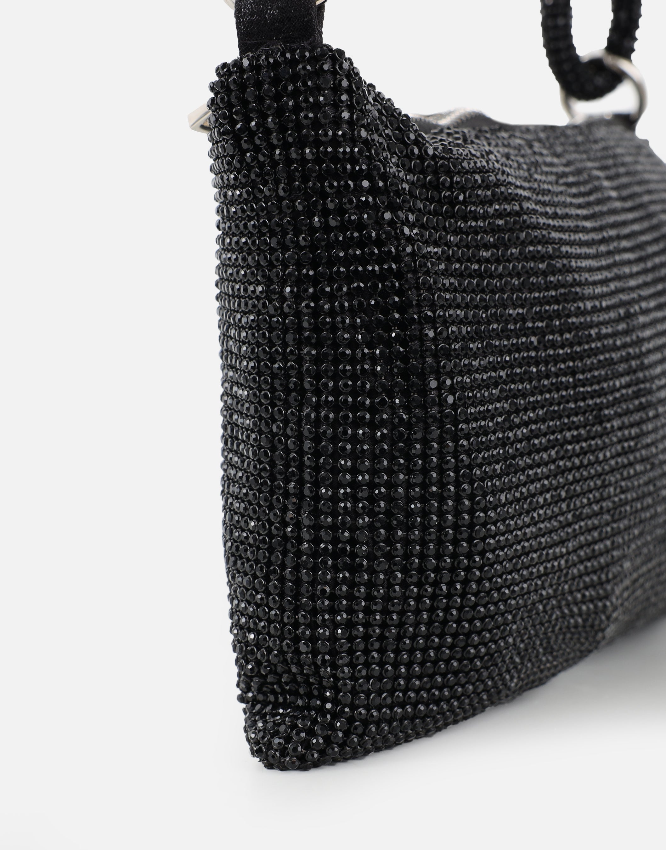 Talia Black Diamante Shoulder Bag | SIMMI London