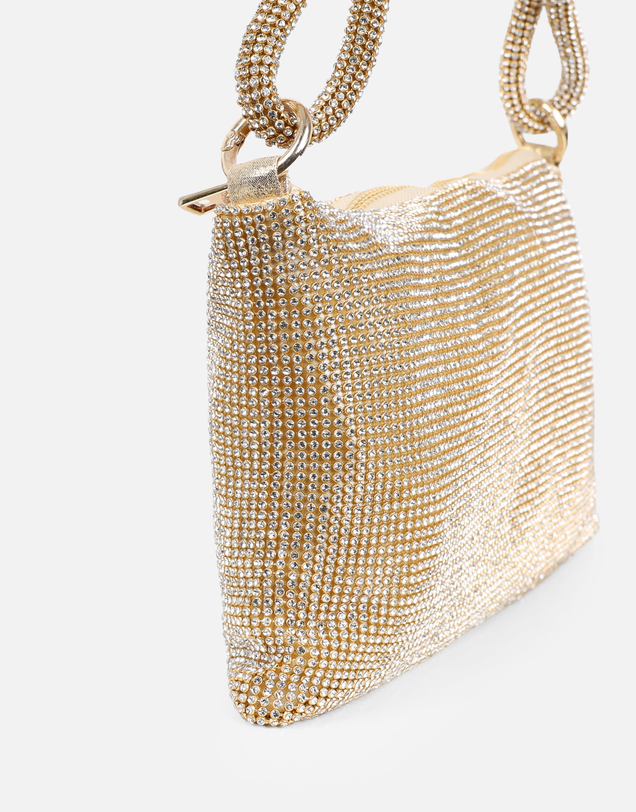 Talia Gold Diamante Shoulder Bag | SIMMI London