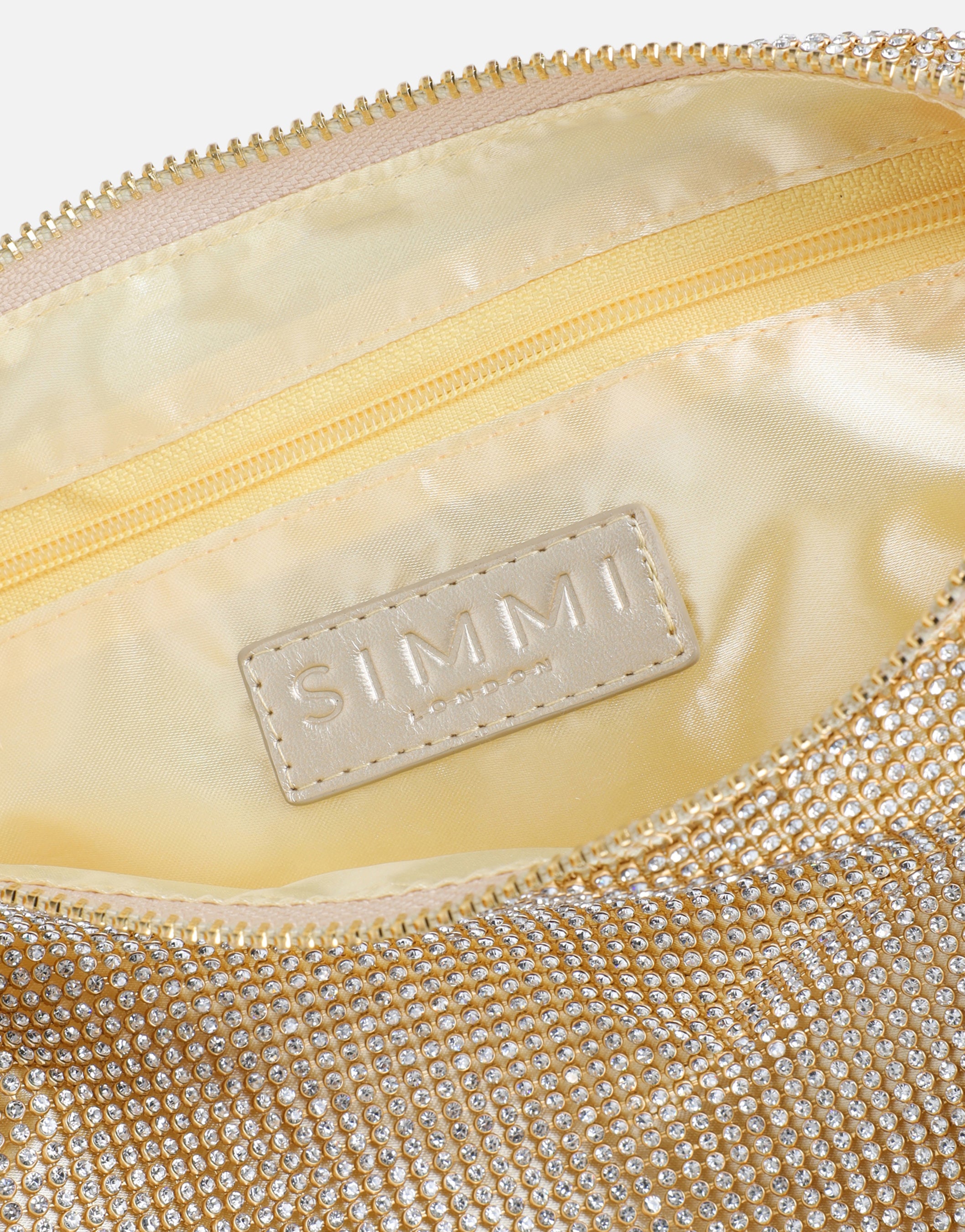Talia Gold Diamante Shoulder Bag | SIMMI London