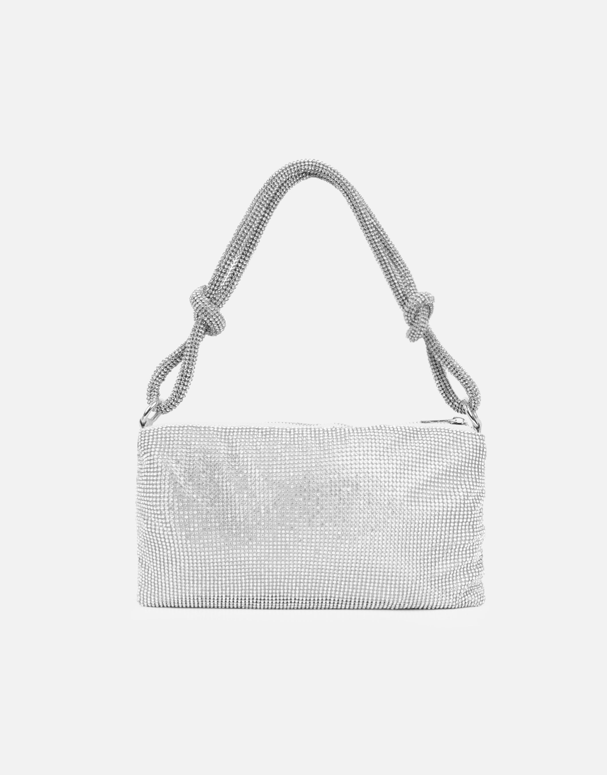 Talia Silver Diamante Shoulder Bag | SIMMI London
